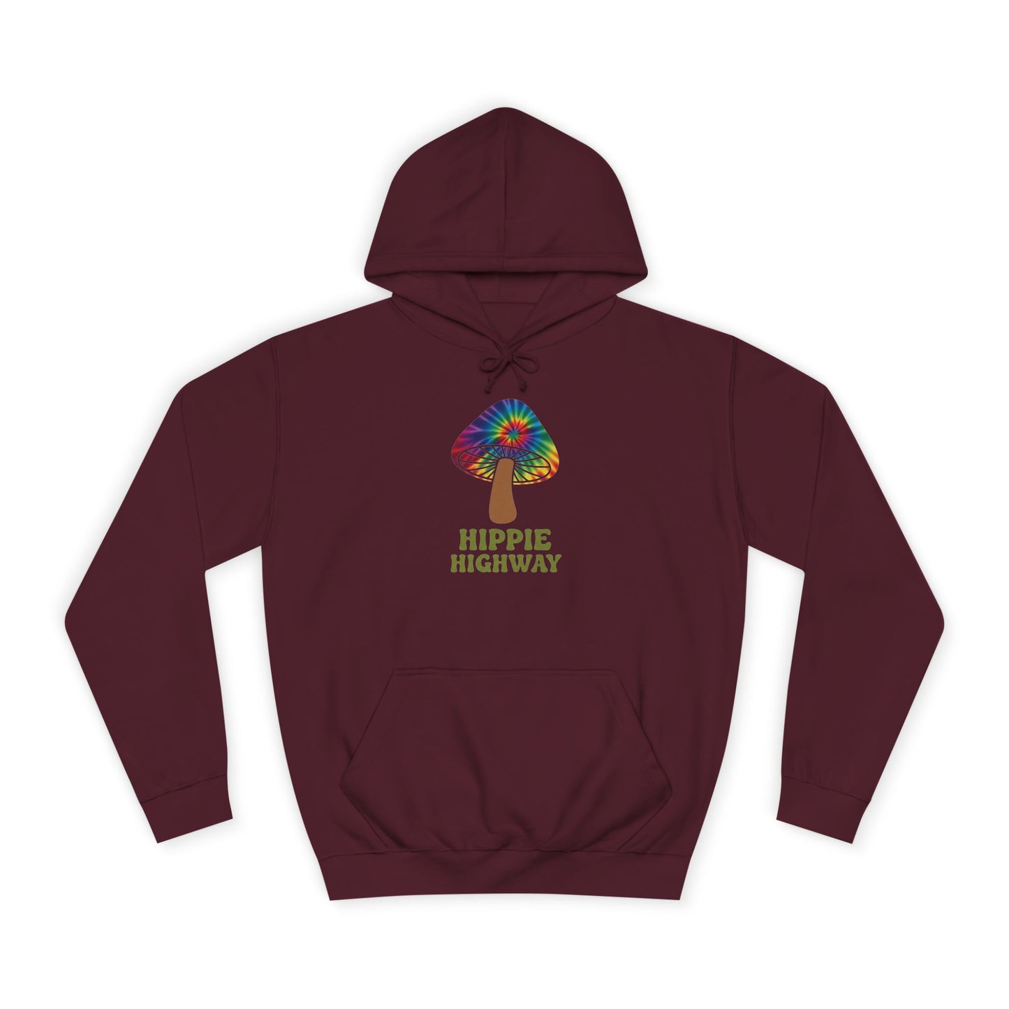 "Hippie Highway" Hippie Mushroom College Hoodie