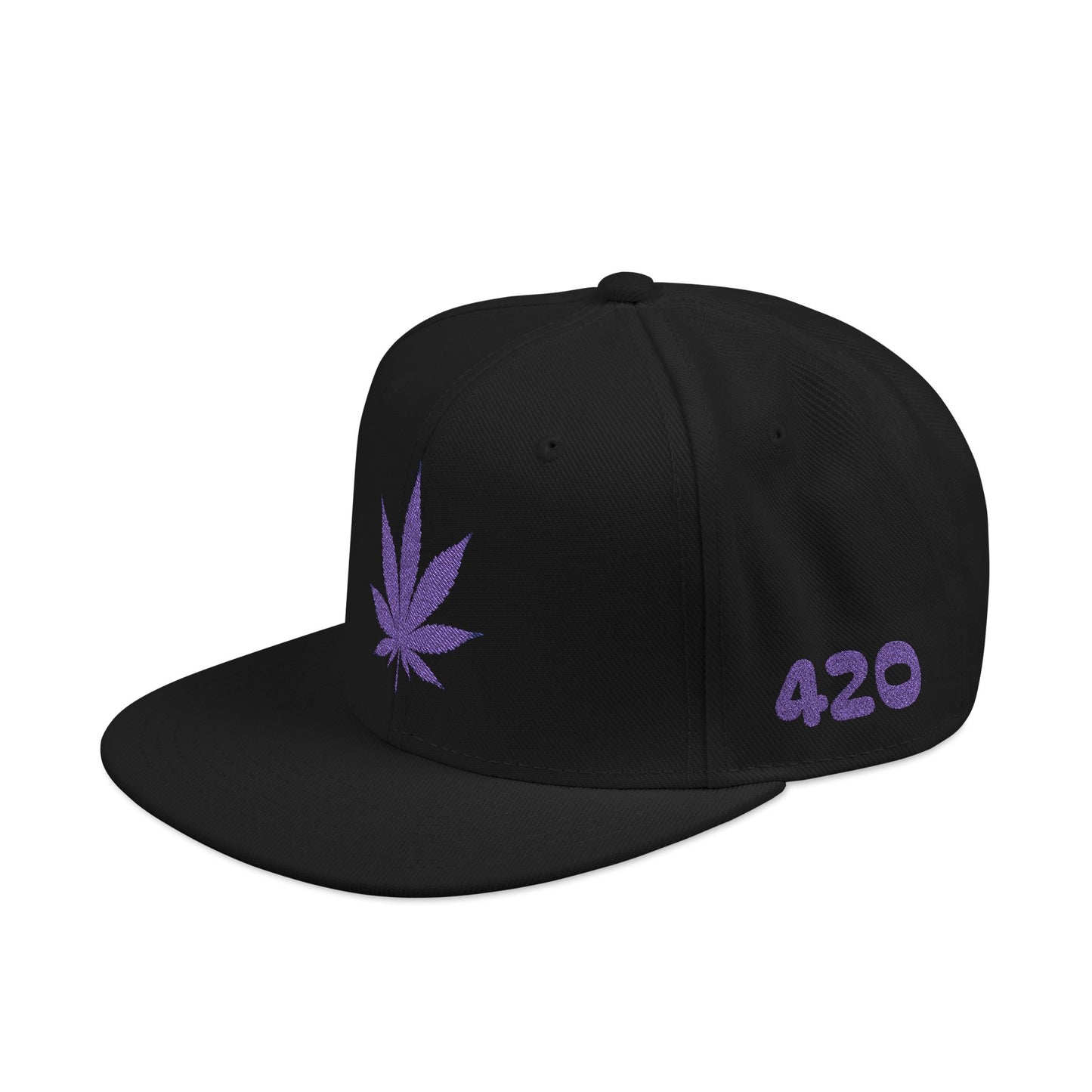 "Hippie Highway" 420 Purple Pot Leaf Snapback Hat