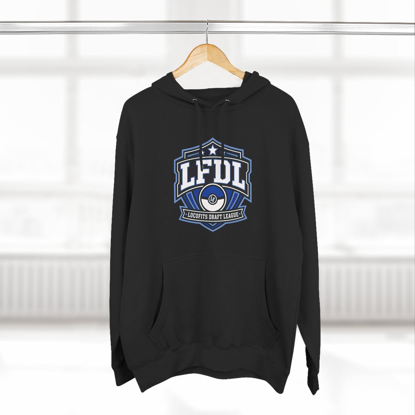 LocoFits Draft League Machesney Park Three-Panel Fleece Hoodie