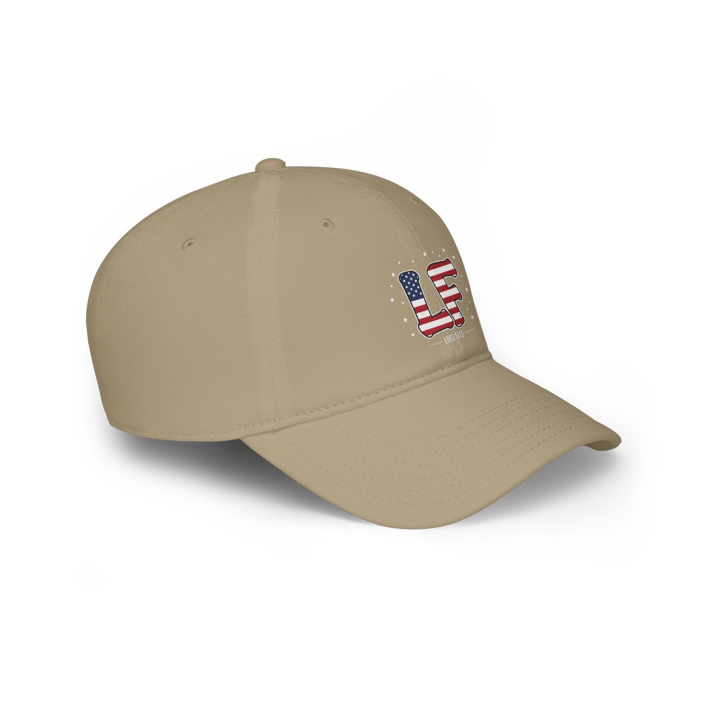 Patriotic 'Liberty and Freedom' Loco Fits Low Profile Baseball Cap - Stylish American Flag Design