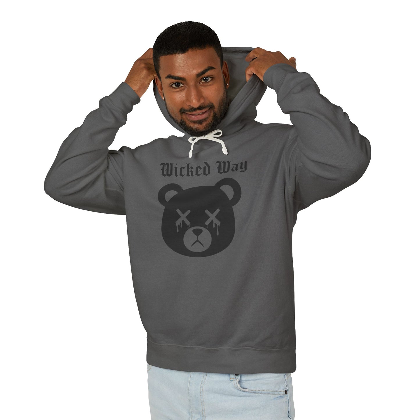 "Wicked Way" Deady Bear Head Graphic Hoodie