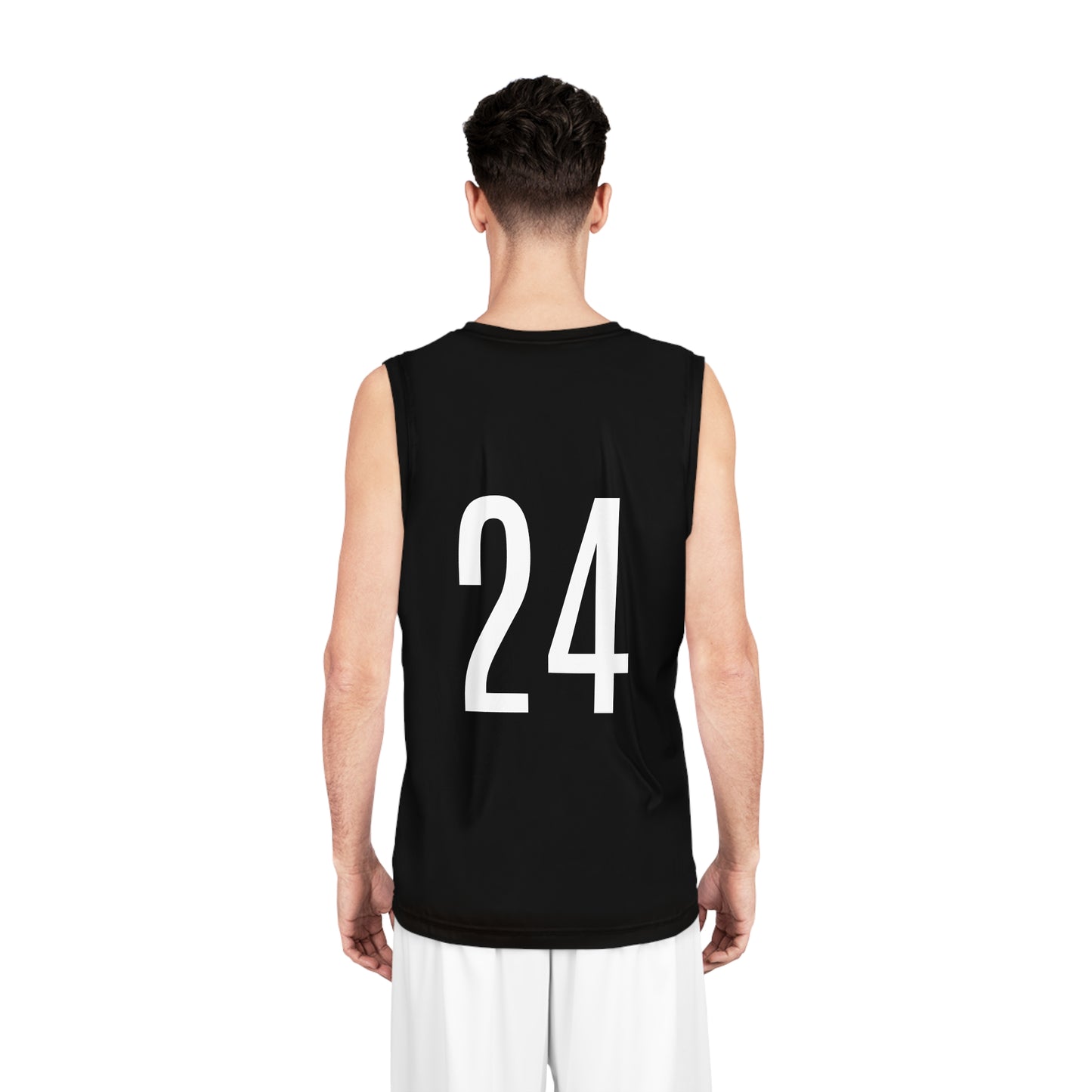 Black, White & Pink "Baddie Street" #24 Classy Heart Alt. Basketball Jersey