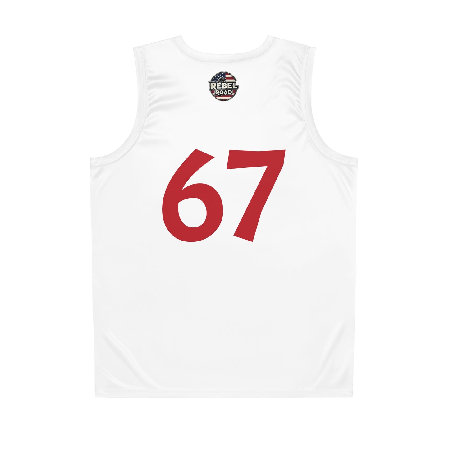 Limited Edition White "Rebel Road" Muscle Nation Basketball Jersey