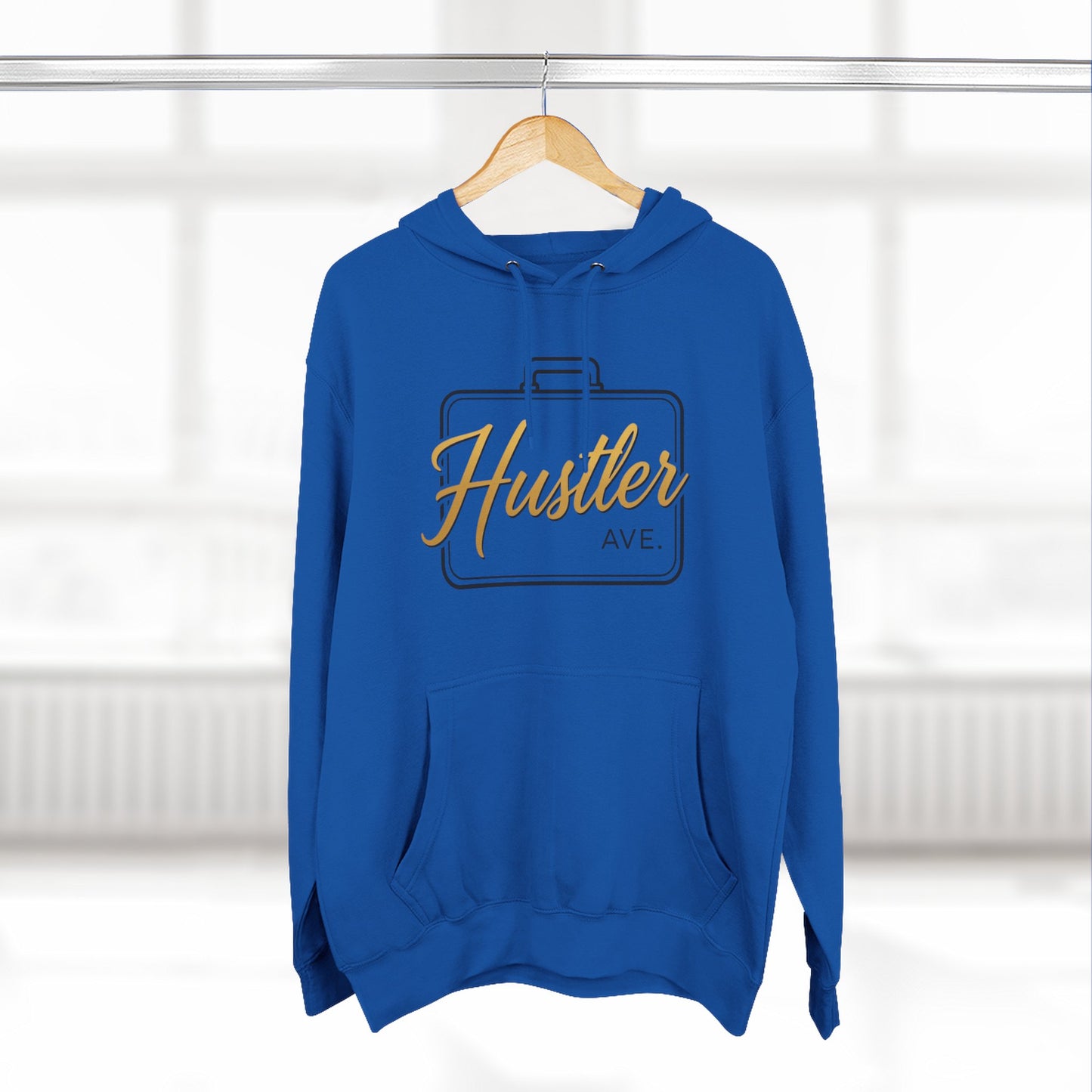 "Hustler Ave" All Business Gold Breifcase Hoodie