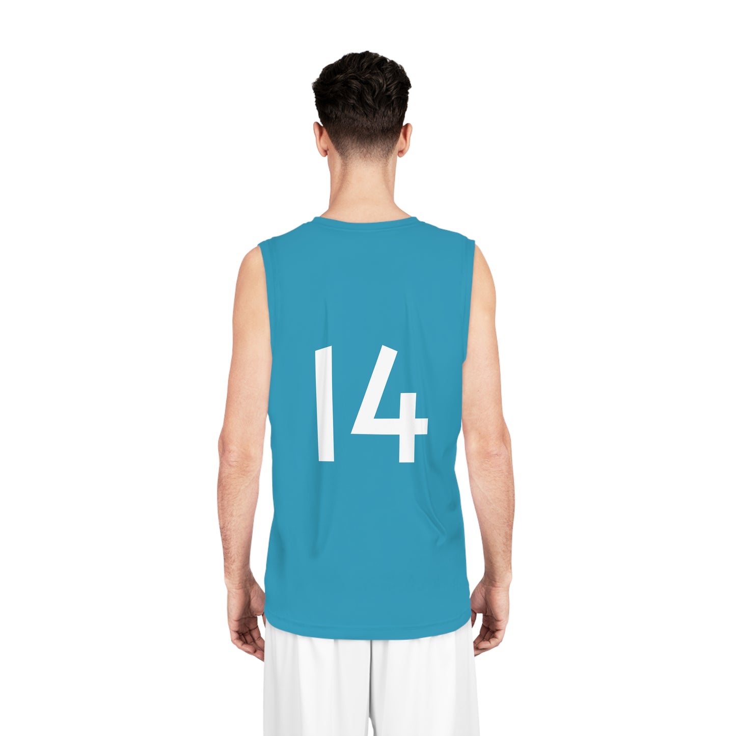 Teal "Hustler Ave" #14 Avalanche Motion Alt. Basketball Jersey