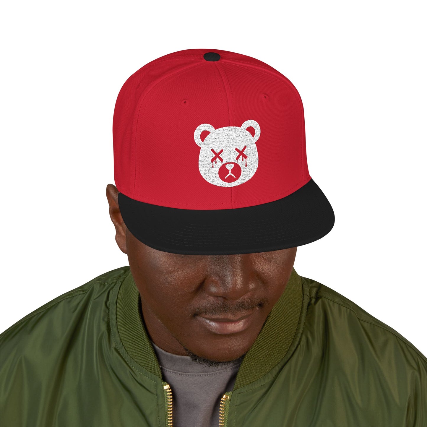 "Wicked Way" Dead Bear Head Alt. White Logo Snapback Hat (Multi Color Options)