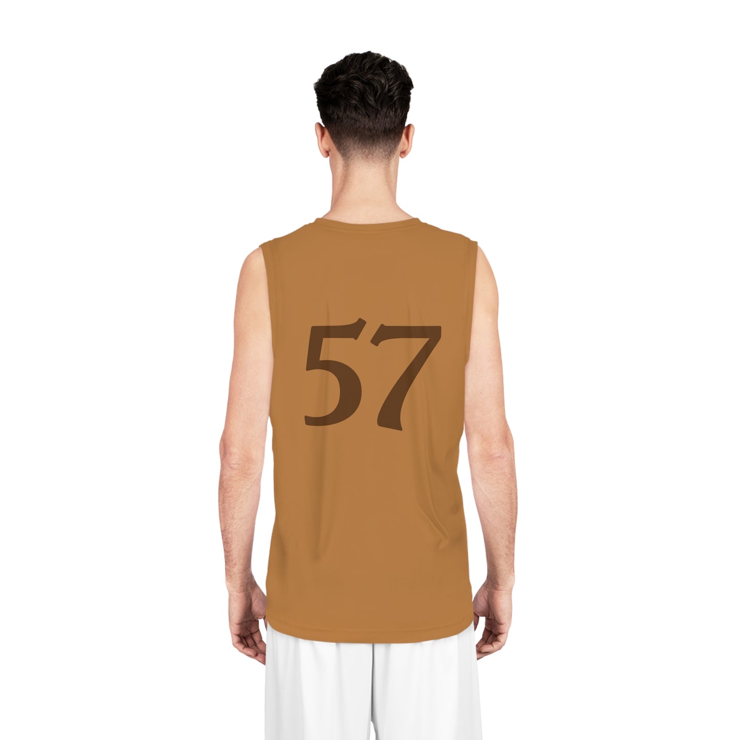 Light Brown "Rebel Road" #57 Good Ole' Truck Basketball Jersey
