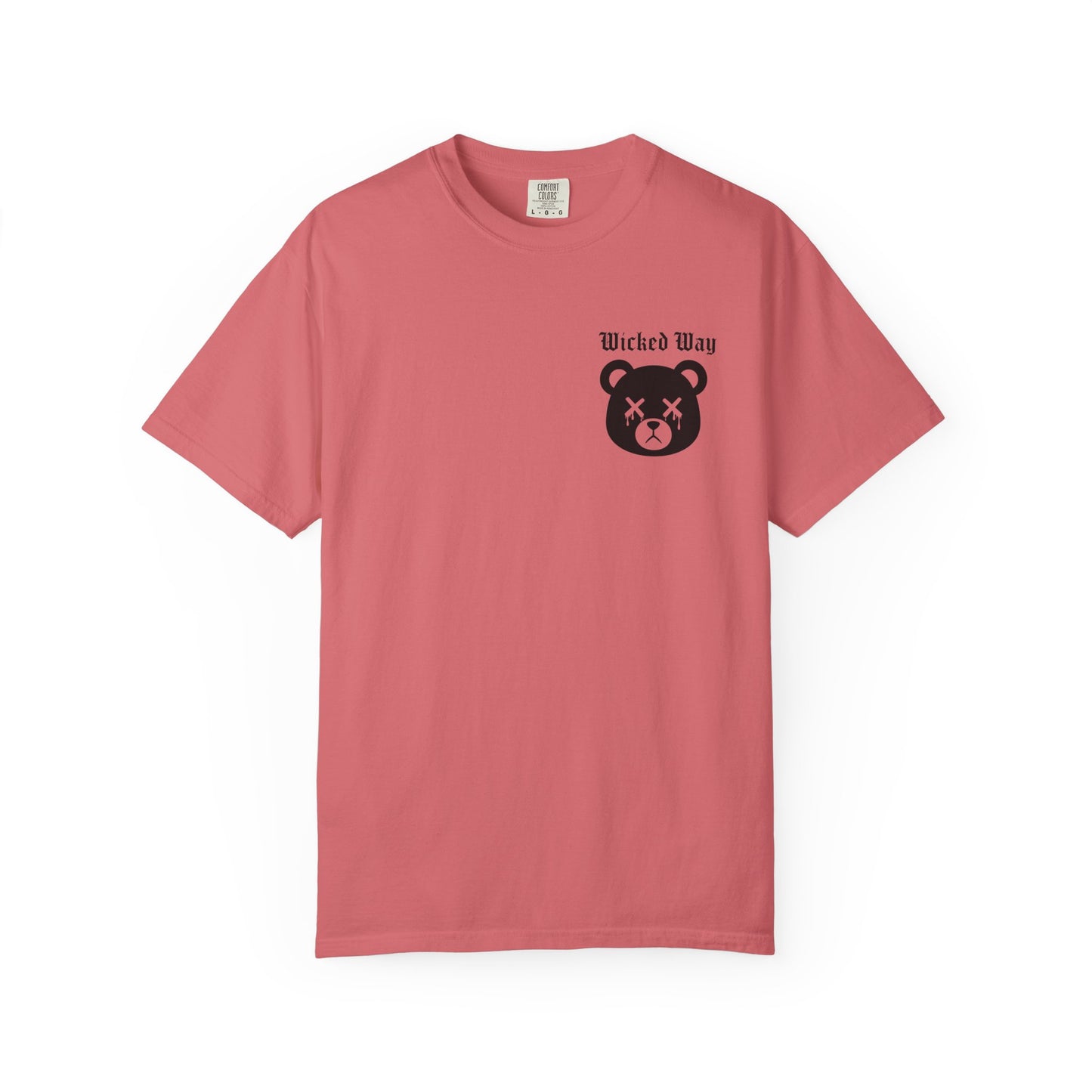 "Wicked Way" Dead Bear Head Pocket Logo Graphic T-Shirt (Multi Color Options)