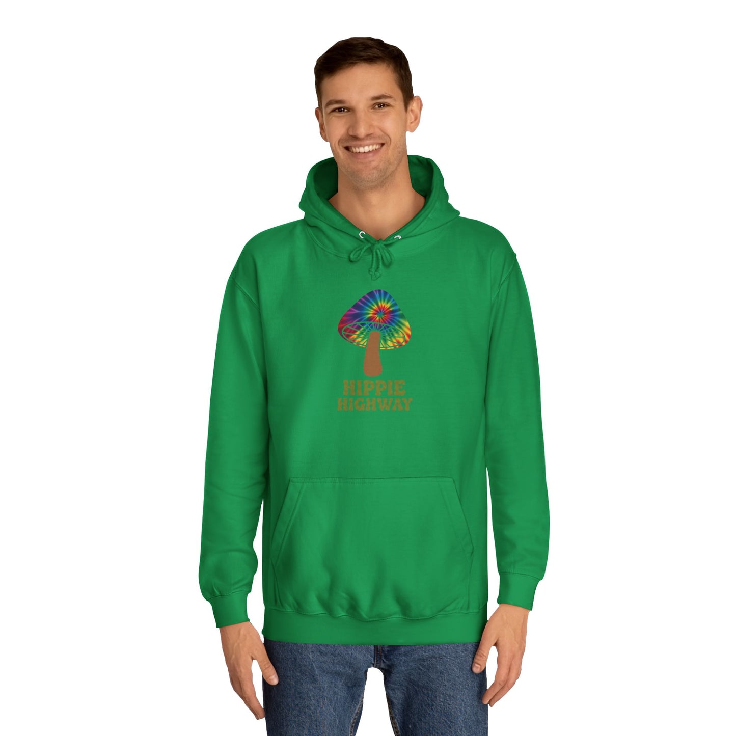"Hippie Highway" Hippie Mushroom College Hoodie