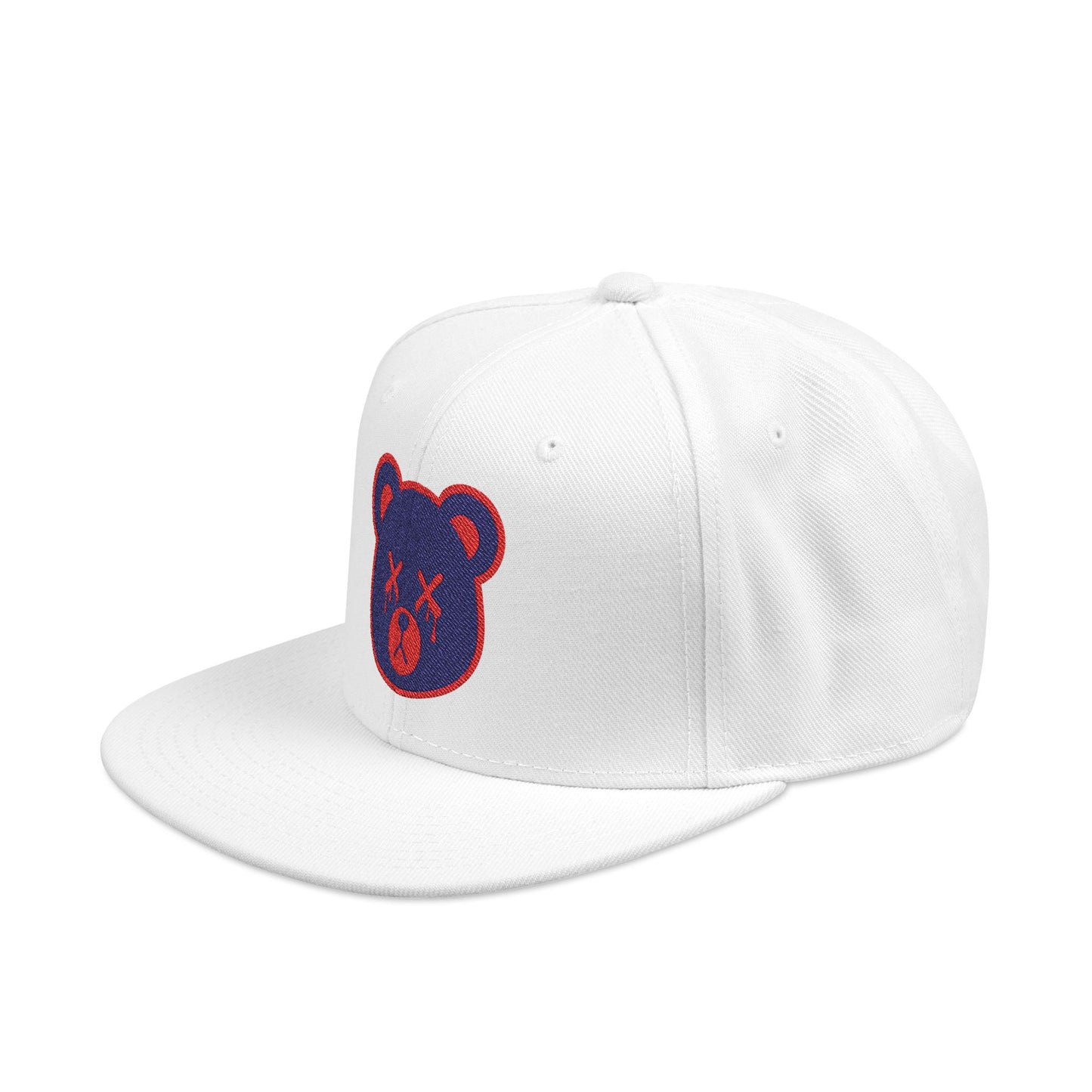"Wicked Way" Deady Bear Head Blue & Red Snapback