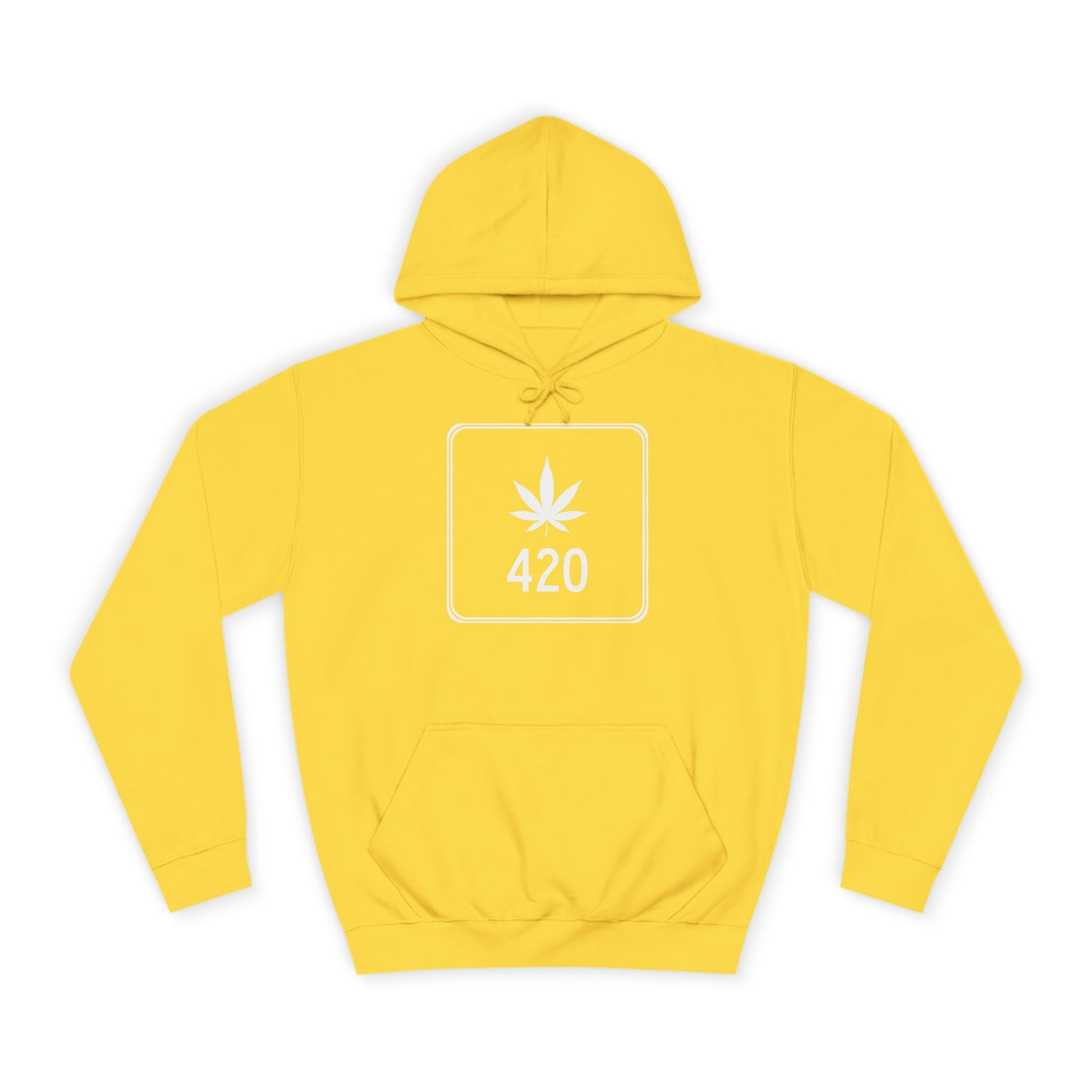 "Hippe Highway" 420 Pot Leaf Sign College Hoodie