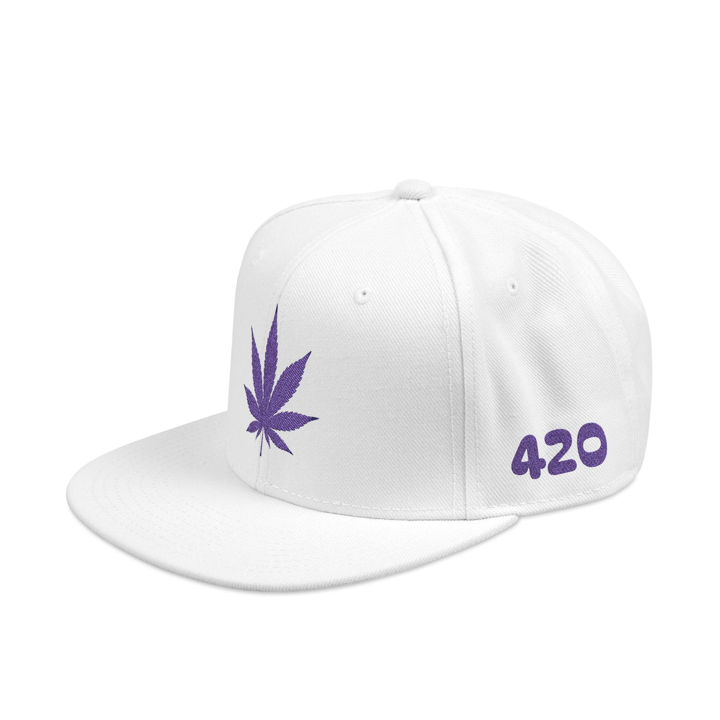 "Hippie Highway" 420 Purple Pot Leaf Snapback Hat