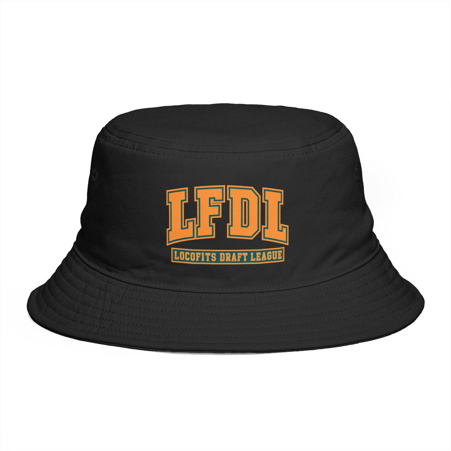 LocoFits Draft League LFDL Base NC Black Bucket Hat