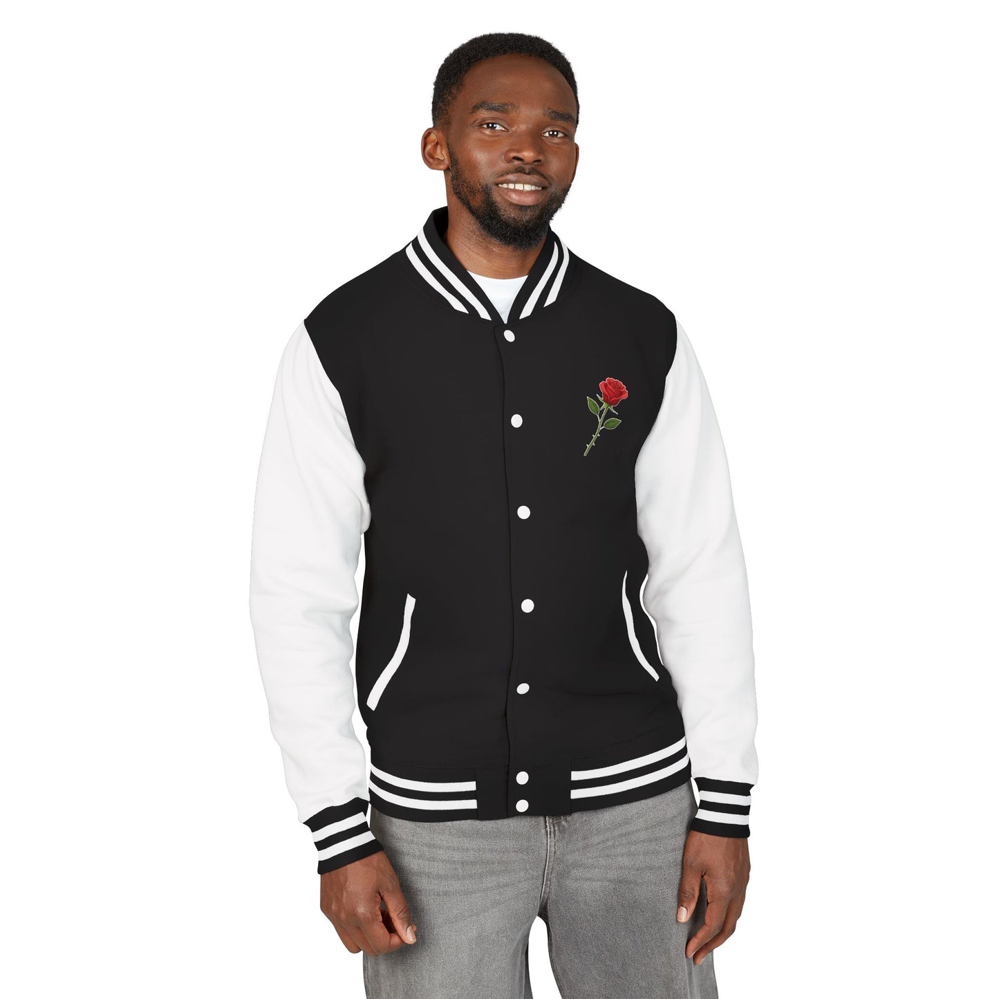 "Baddie Street" Labeled Baddie Rose Heavyweight Letterman Jacket