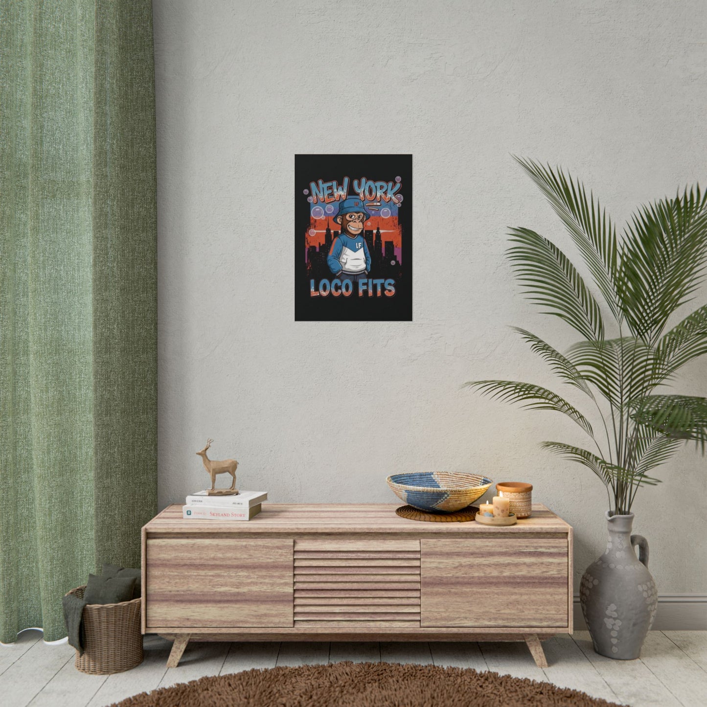 New York Loco Fits Monkey Art Poster - Urban Streetwear Vibe Decor