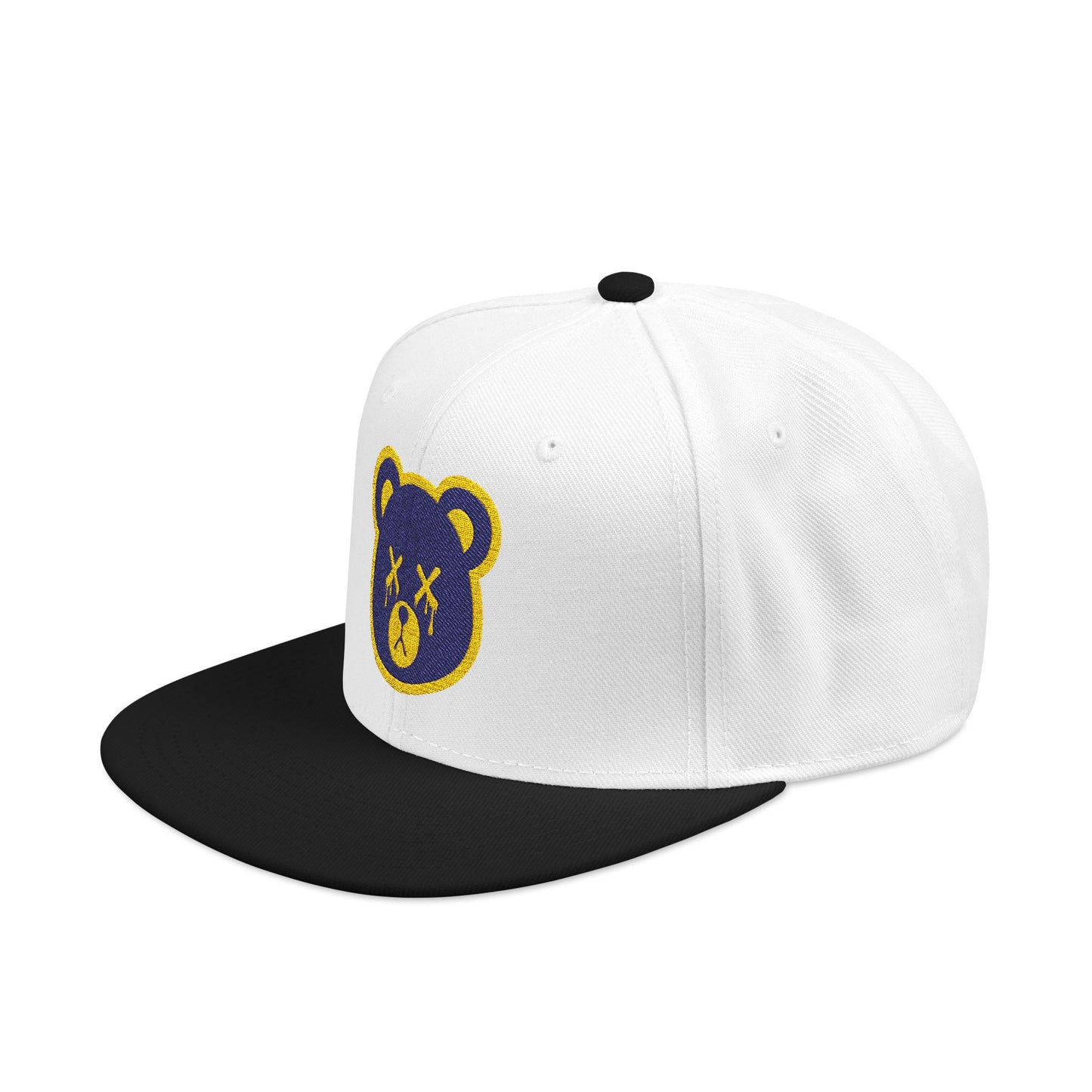 "Wicked Way" Deady Bear Head Purple & Yellow Logo Snapback