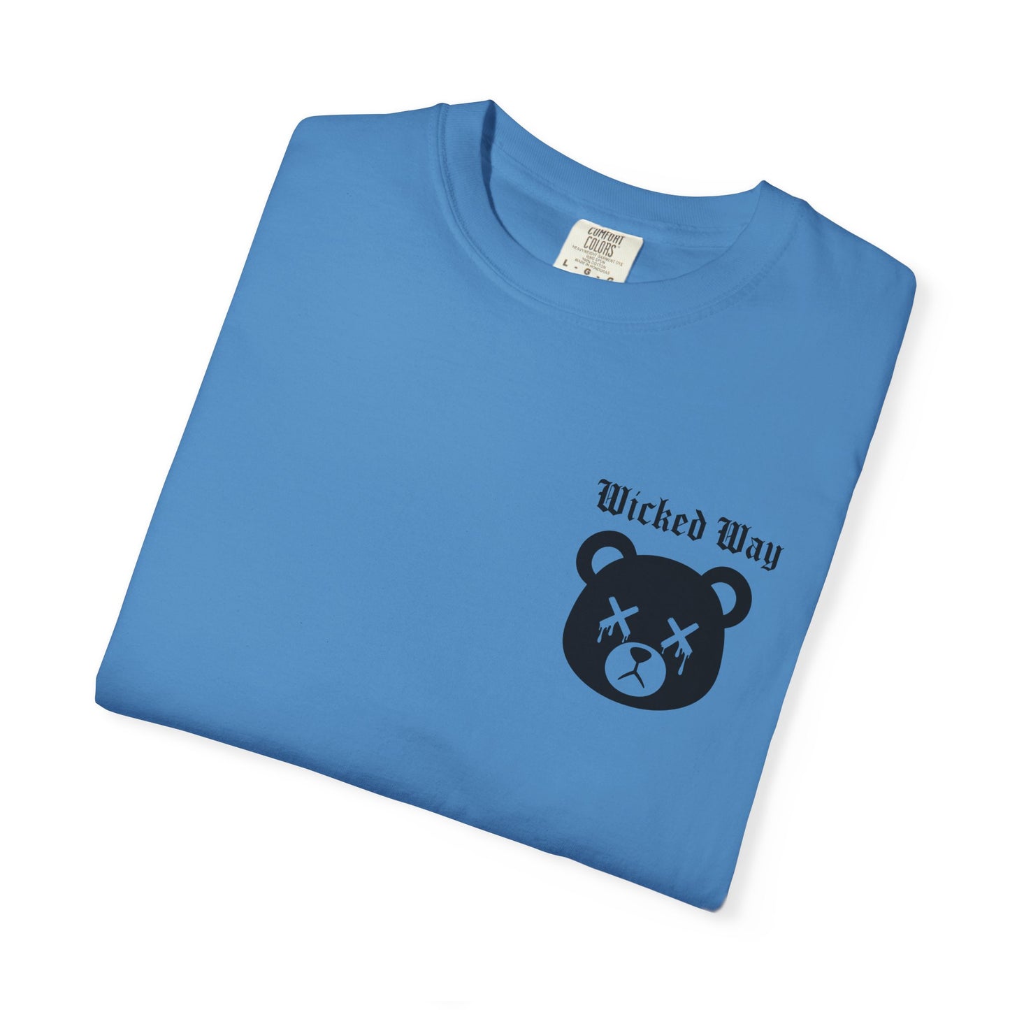 "Wicked Way" Dead Bear Head Pocket Logo Graphic T-Shirt (Multi Color Options)