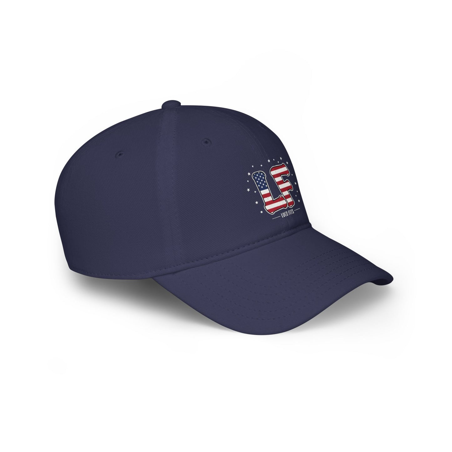 Patriotic 'Liberty and Freedom' Loco Fits Low Profile Baseball Cap - Stylish American Flag Design