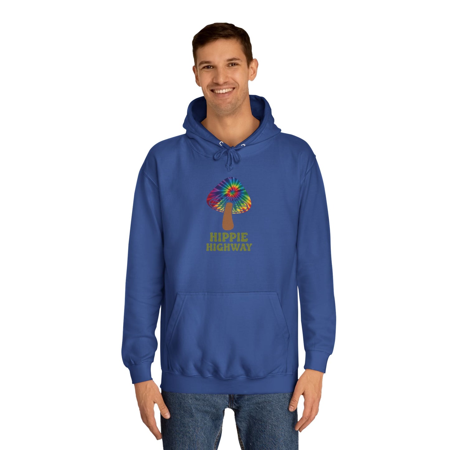 "Hippie Highway" Hippie Mushroom College Hoodie