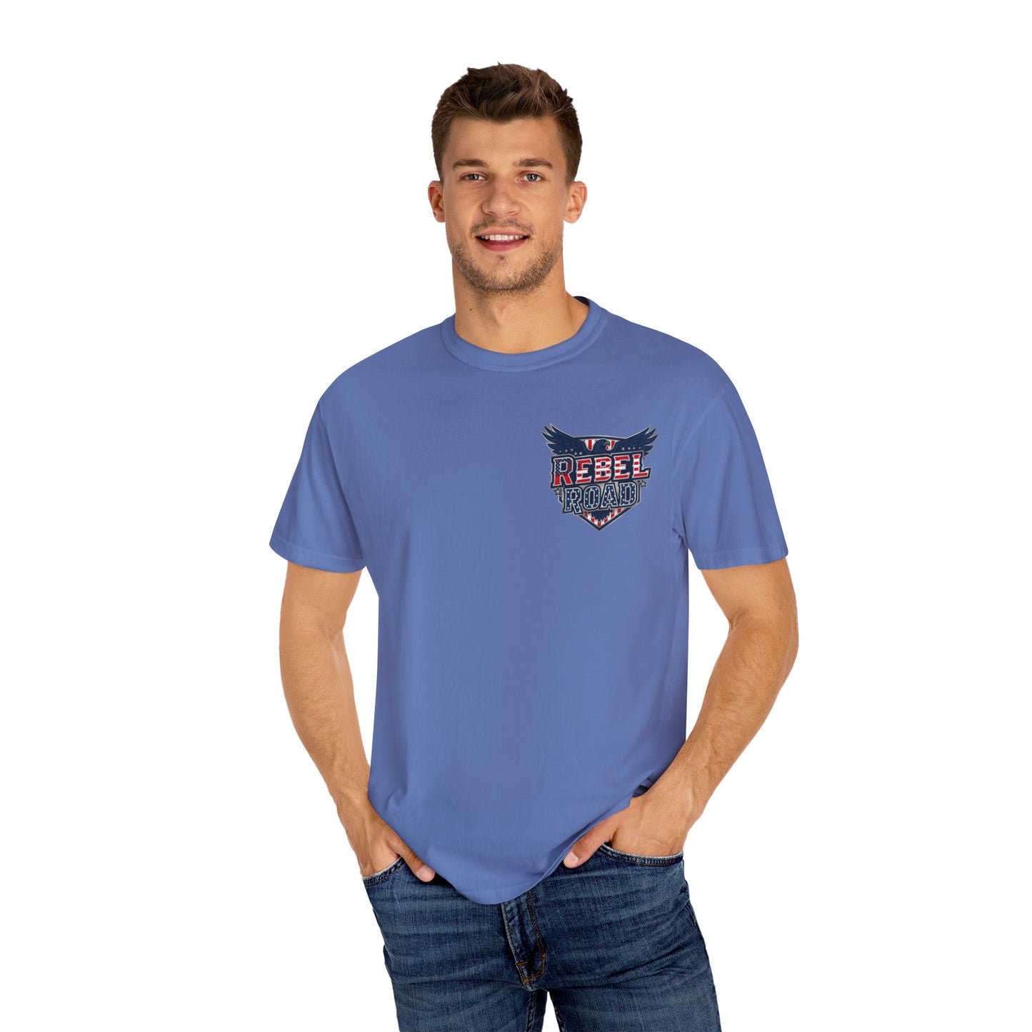 "Rebel Road" American Dream Pocket Logo Graphic Tee
