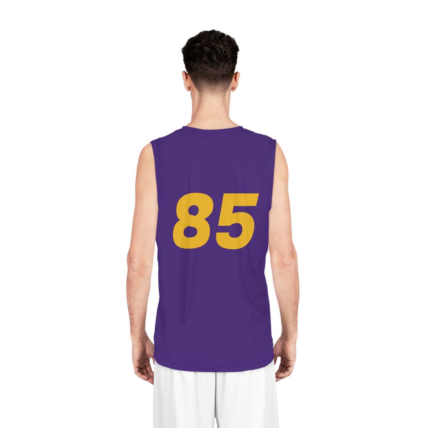 Purple "Rebel Road" #85 Straight Away Basketball Jersey
