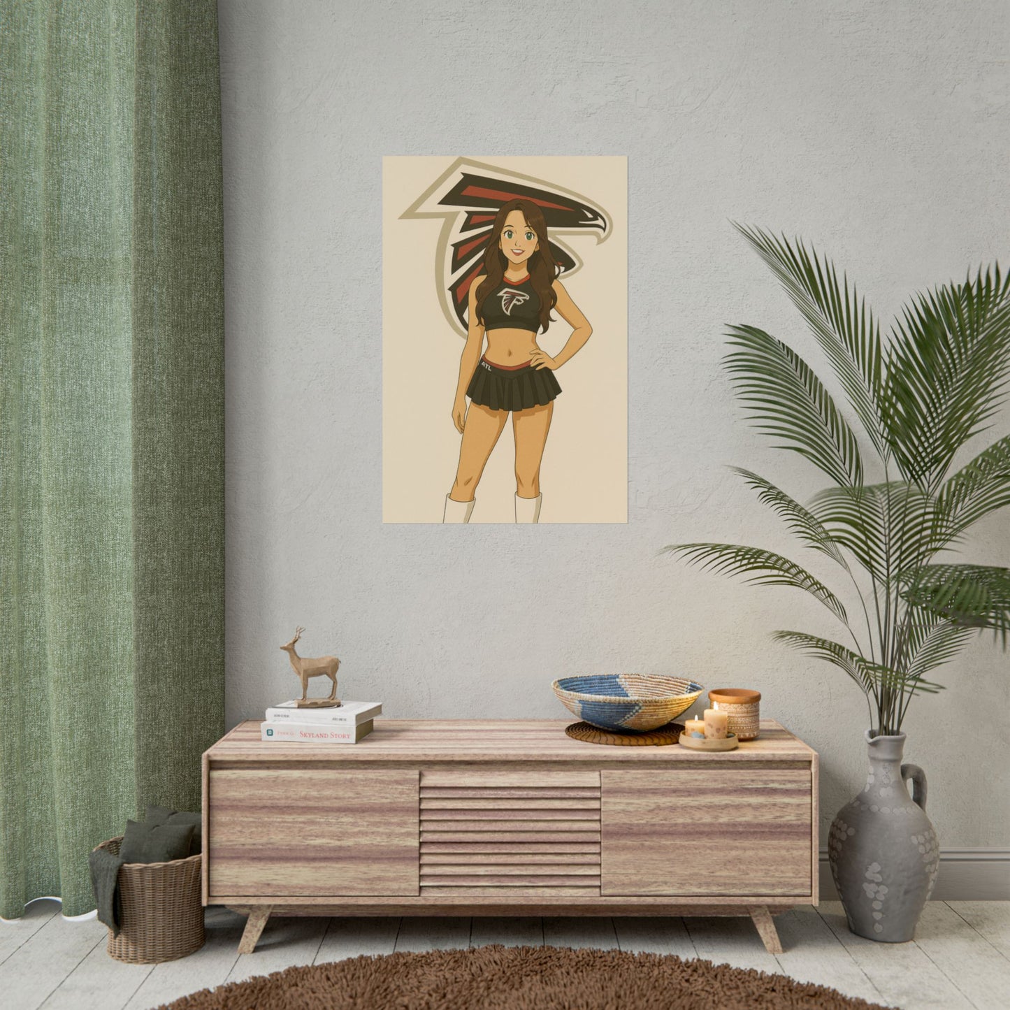 Loco Fits Anime Girls 'Falcons Cheerleader 3' Poster