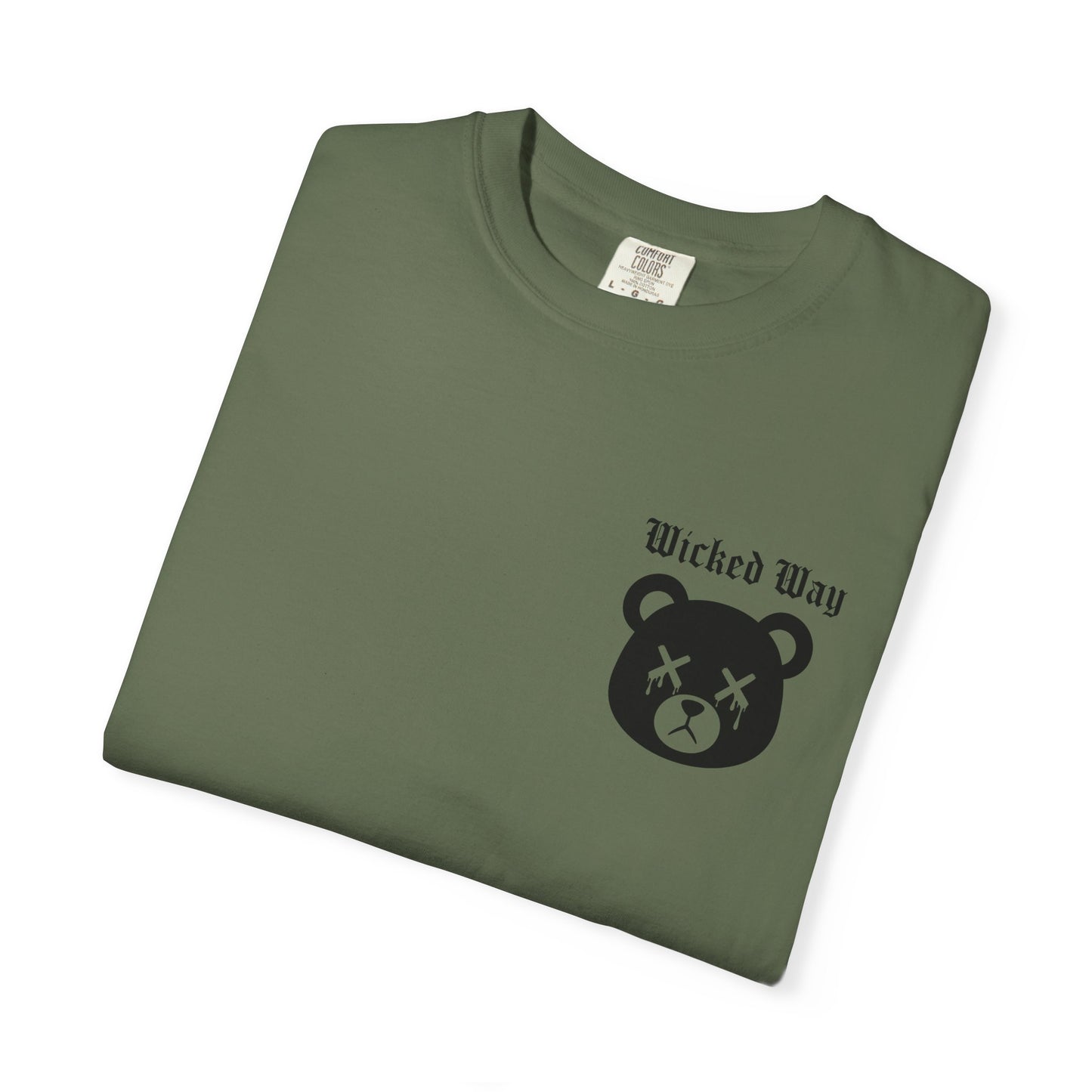 "Wicked Way" Dead Bear Head Pocket Logo Graphic T-Shirt (Multi Color Options)