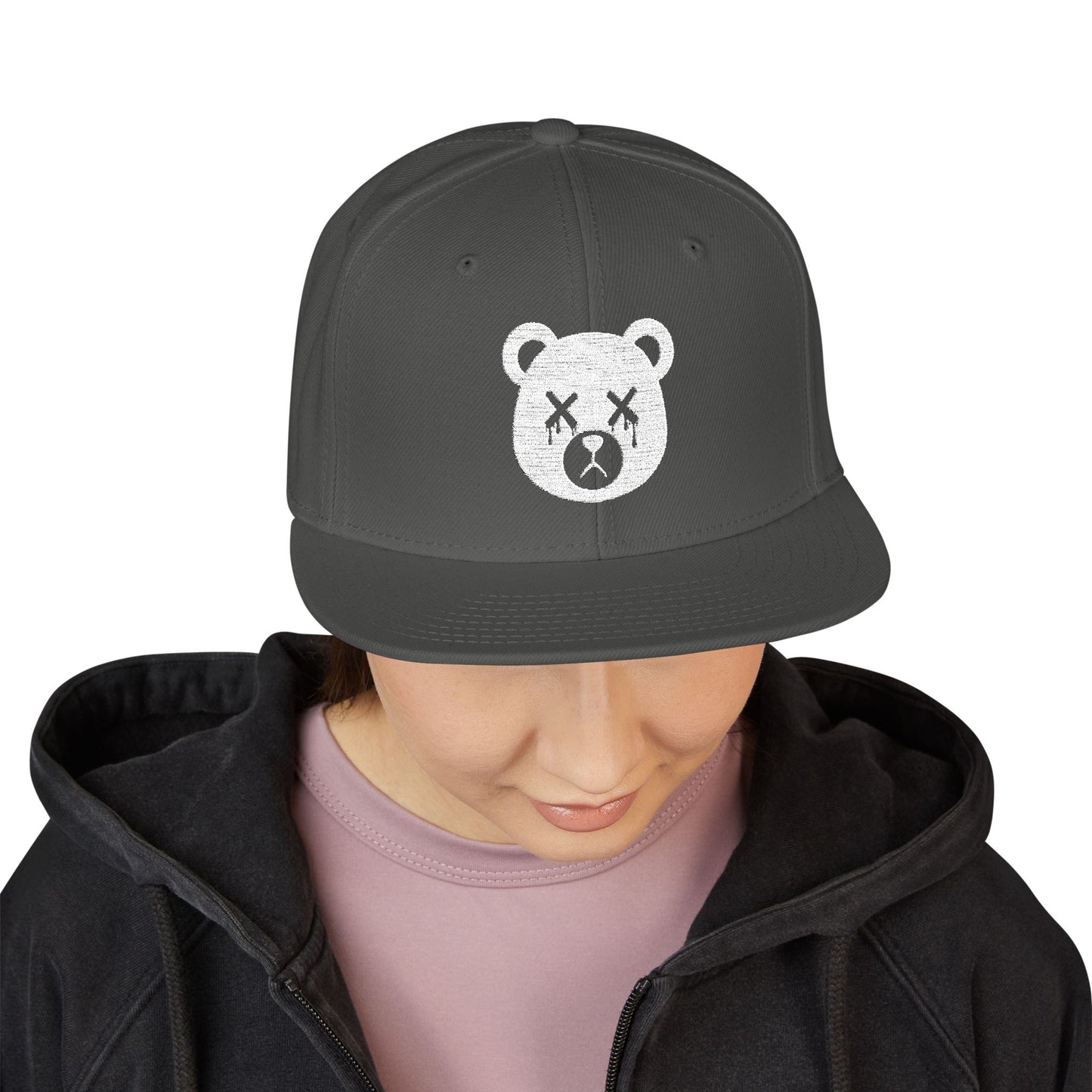 "Wicked Way" Dead Bear Head Alt. White Logo Snapback Hat (Multi Color Options)