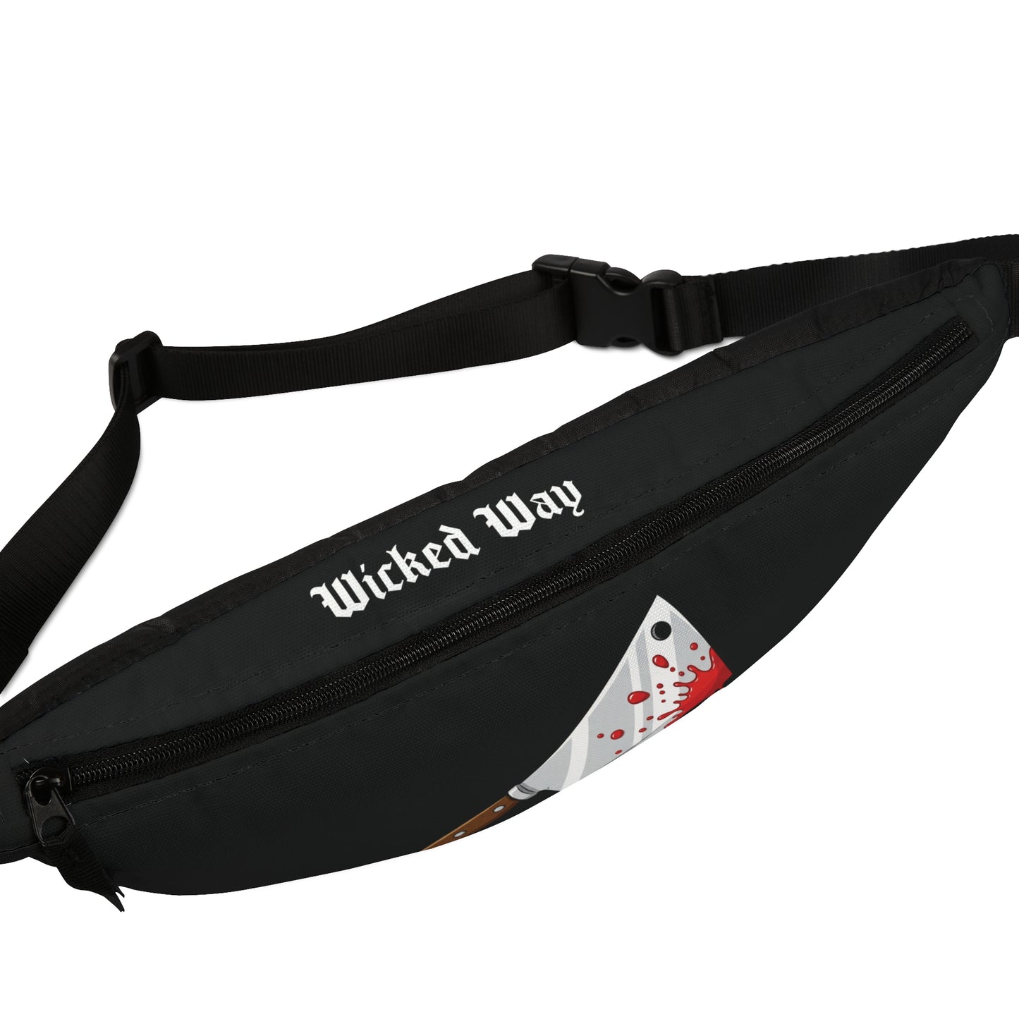 Black "Wicked Way" Butcher Knife Fanny Pack
