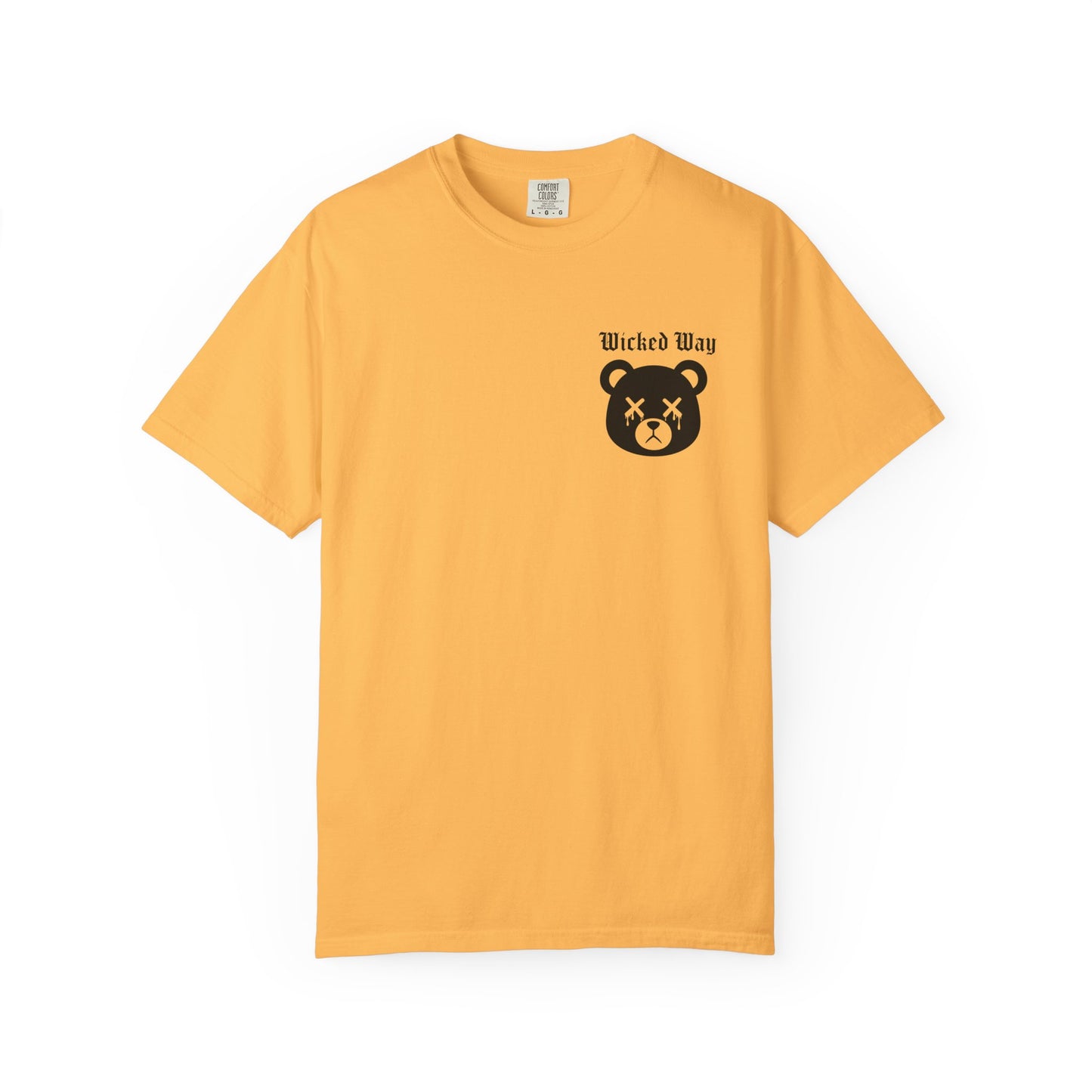 "Wicked Way" Dead Bear Head Pocket Logo Graphic T-Shirt (Multi Color Options)