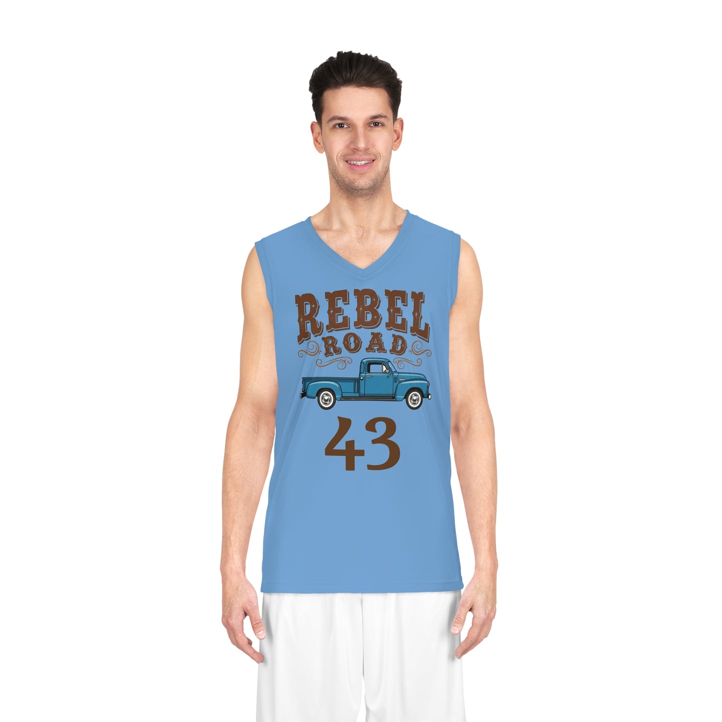 Powder Blue "Rebel Road" #43 Good Ole' Truck Basketball Jersey