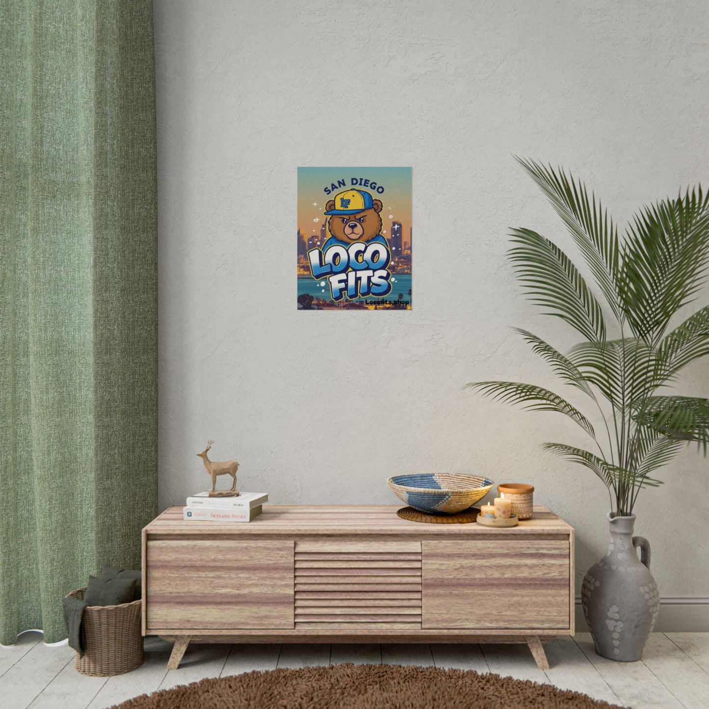 San Diego Loco Fits Bear Poster - Fun & Vibrant Wall Art