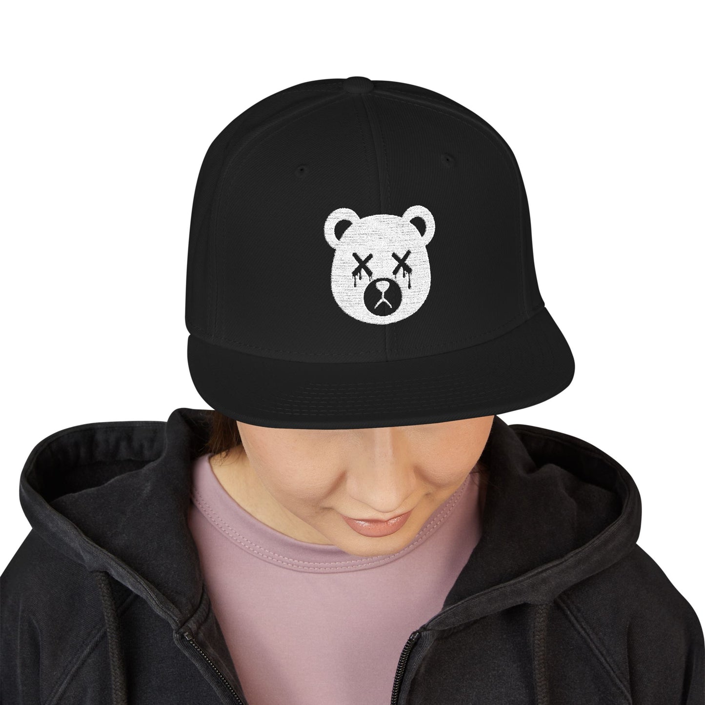 "Wicked Way" Dead Bear Head Alt. White Logo Snapback Hat (Multi Color Options)