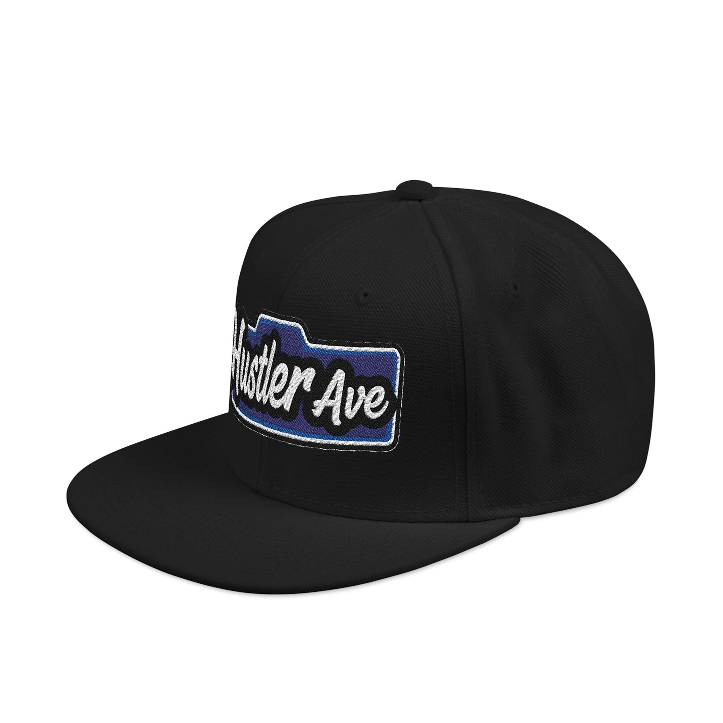 "Hustler Ave" Blue Logo Snapback Hat