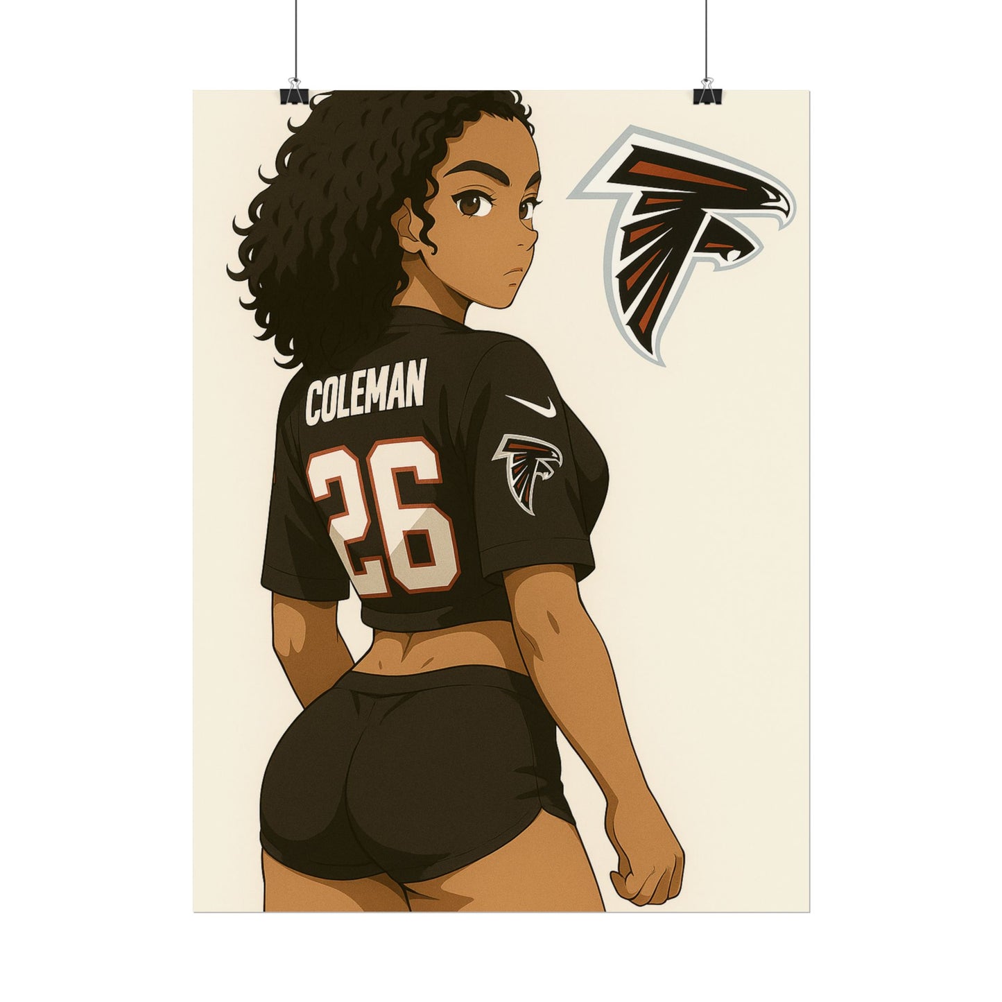 Loco Fits Anime Girls 'Falcons Girl 1' Poster