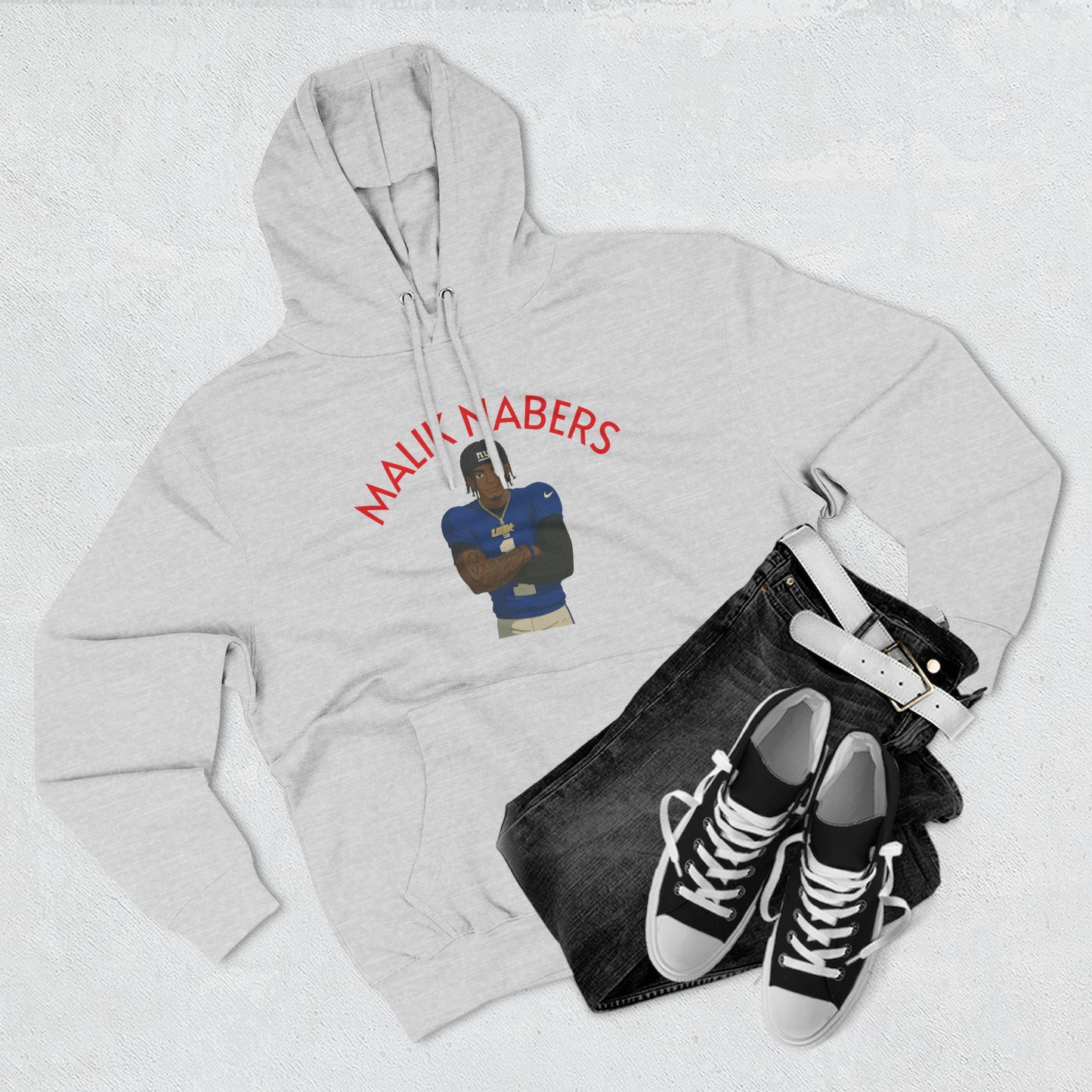 Loco Fits Anime Football 'Malik Nabers' Fleece Hoodie