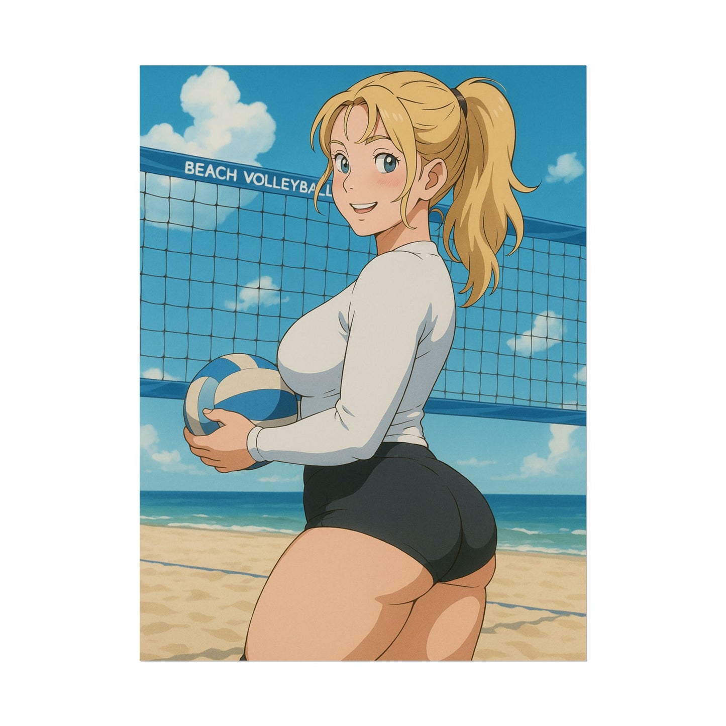Loco Fits Anime Girls 'Gotta Love Beach Volleyball' Poster