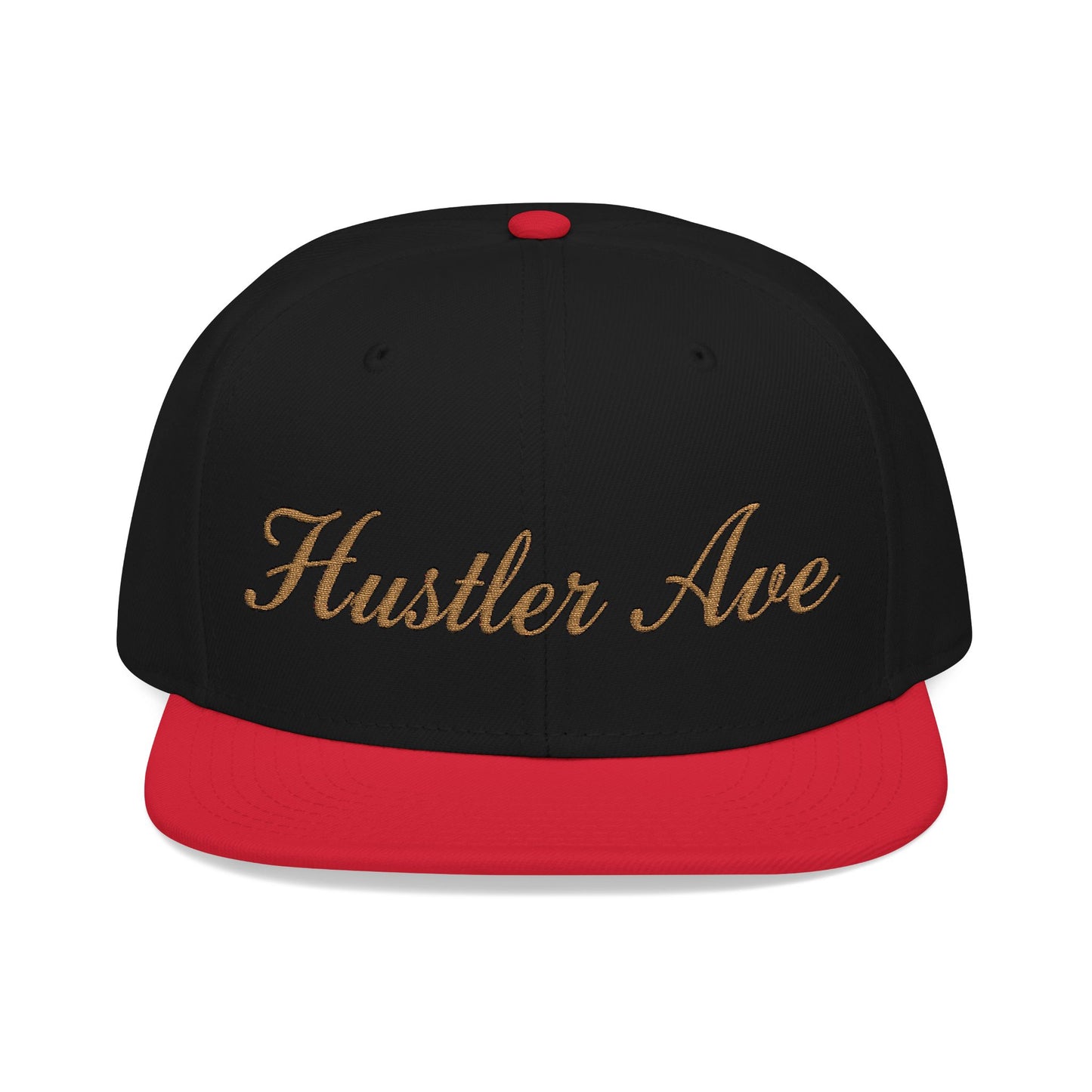 "Hustler Ave" Gold Edition Cursive Snapback Hat