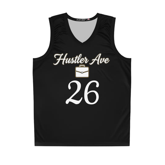 Black "Hustler Ave" #26 All Business Briefcase Alt. Basketball Jersey