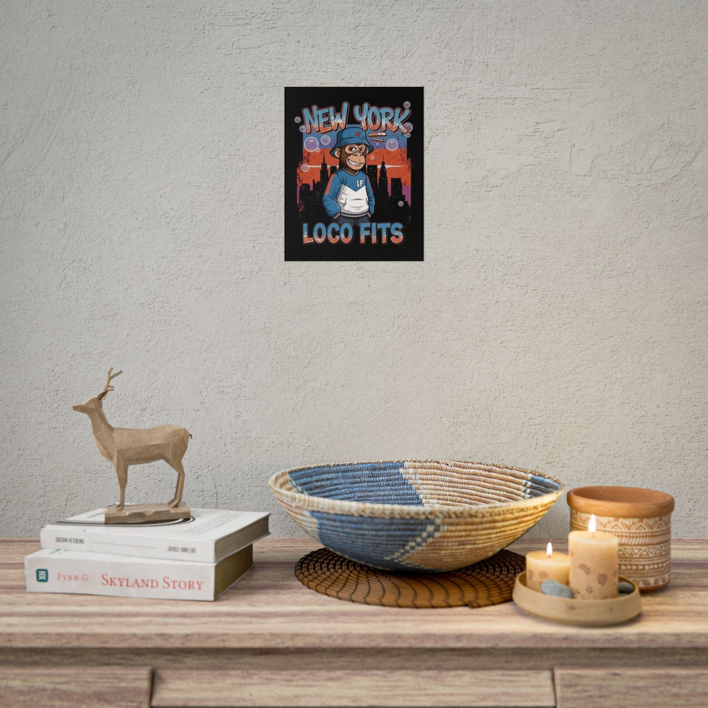 New York Loco Fits Monkey Art Poster - Urban Streetwear Vibe Decor