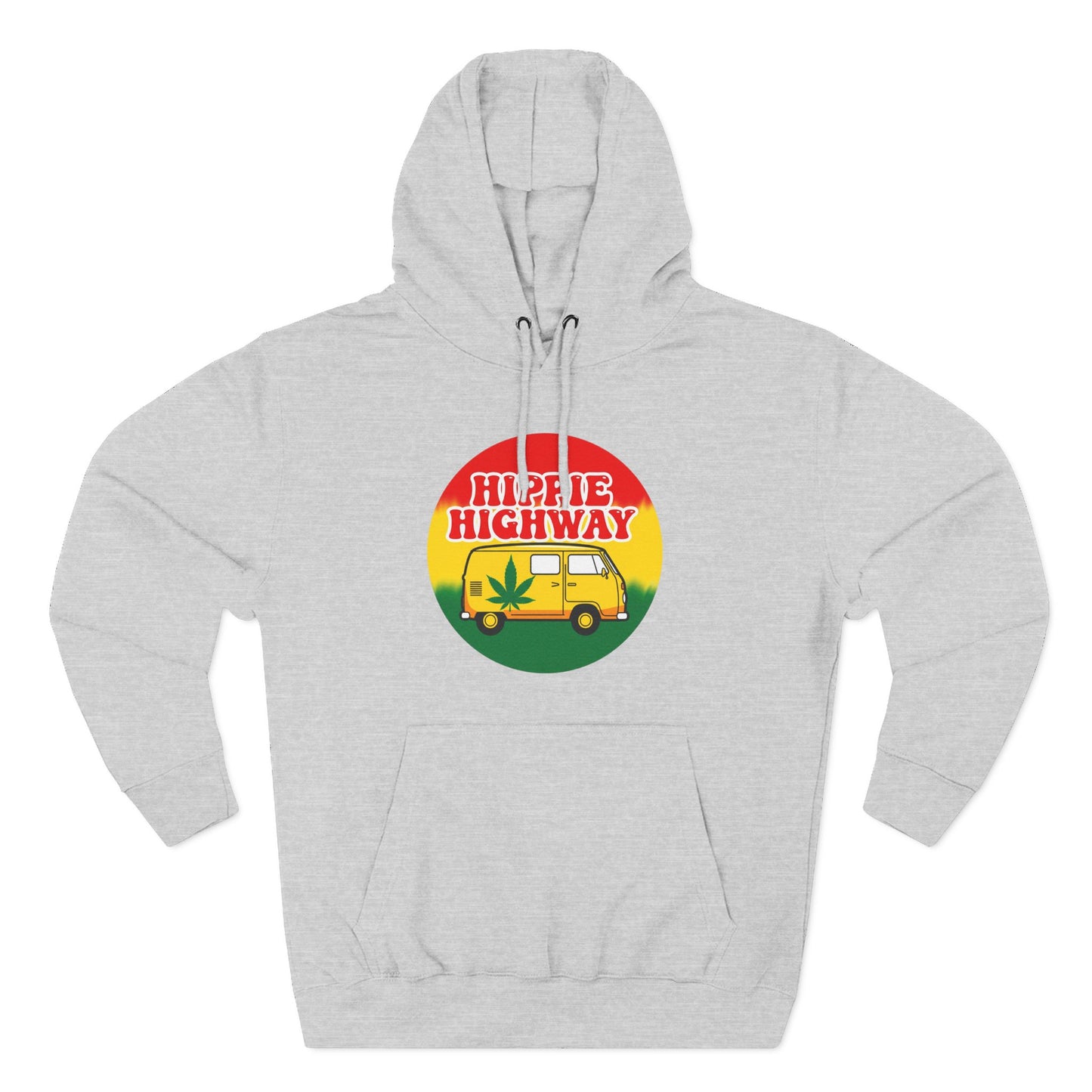 "Hippie Highway" Rasta Vibes Fleece Hoodie