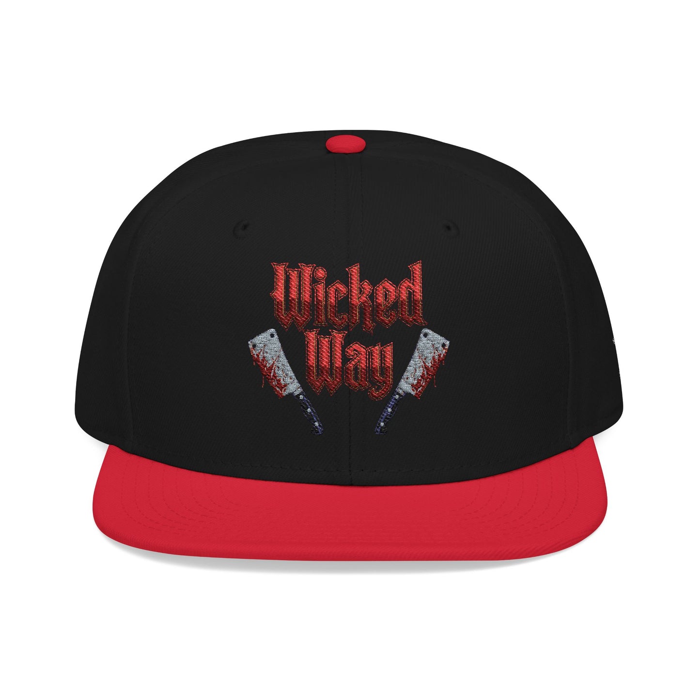 Black & Black and Red "Wicked Way" #75 Double Butcher Knives Alt. Snapback