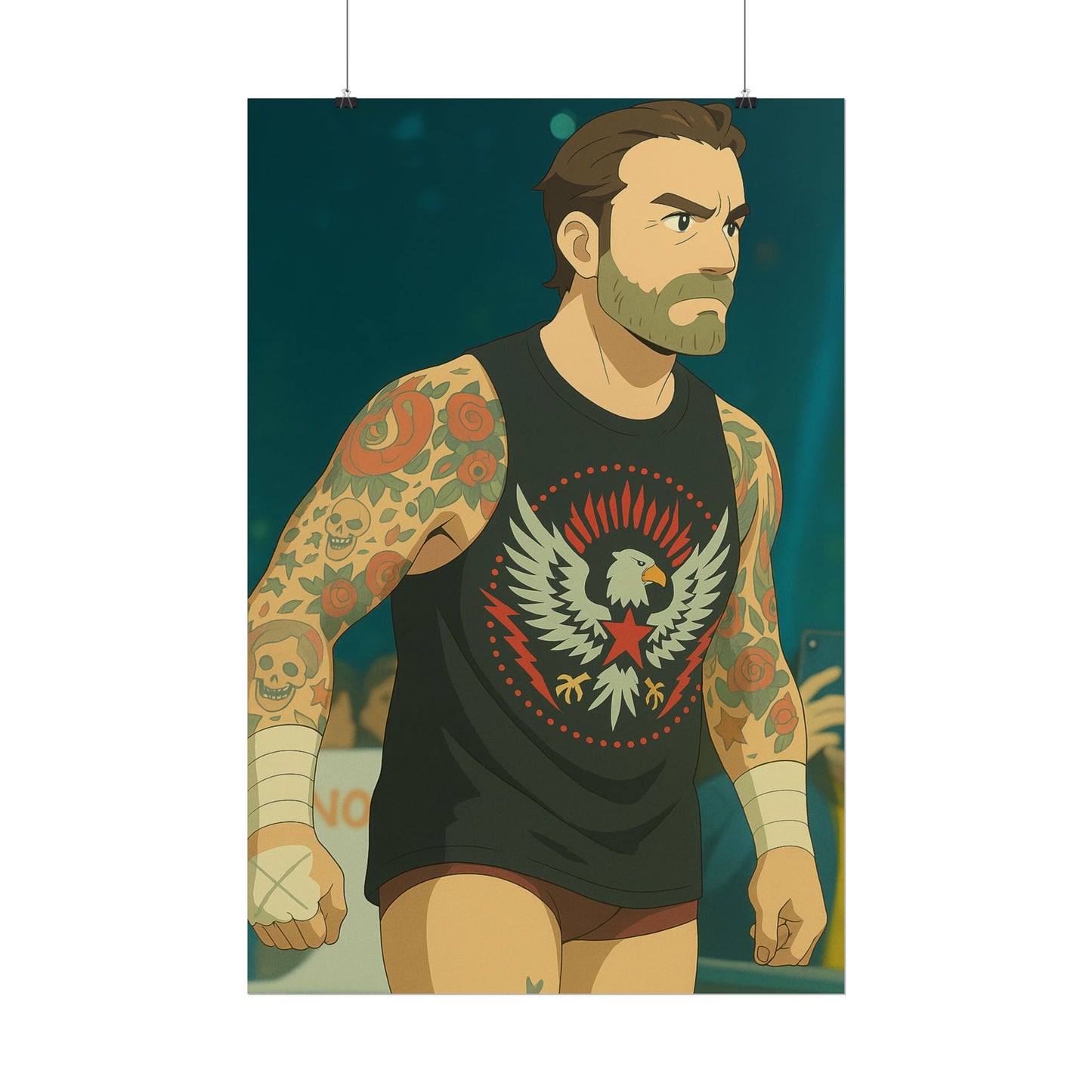 Loco Fits Anime Wrestling 'America's Punk' Poster