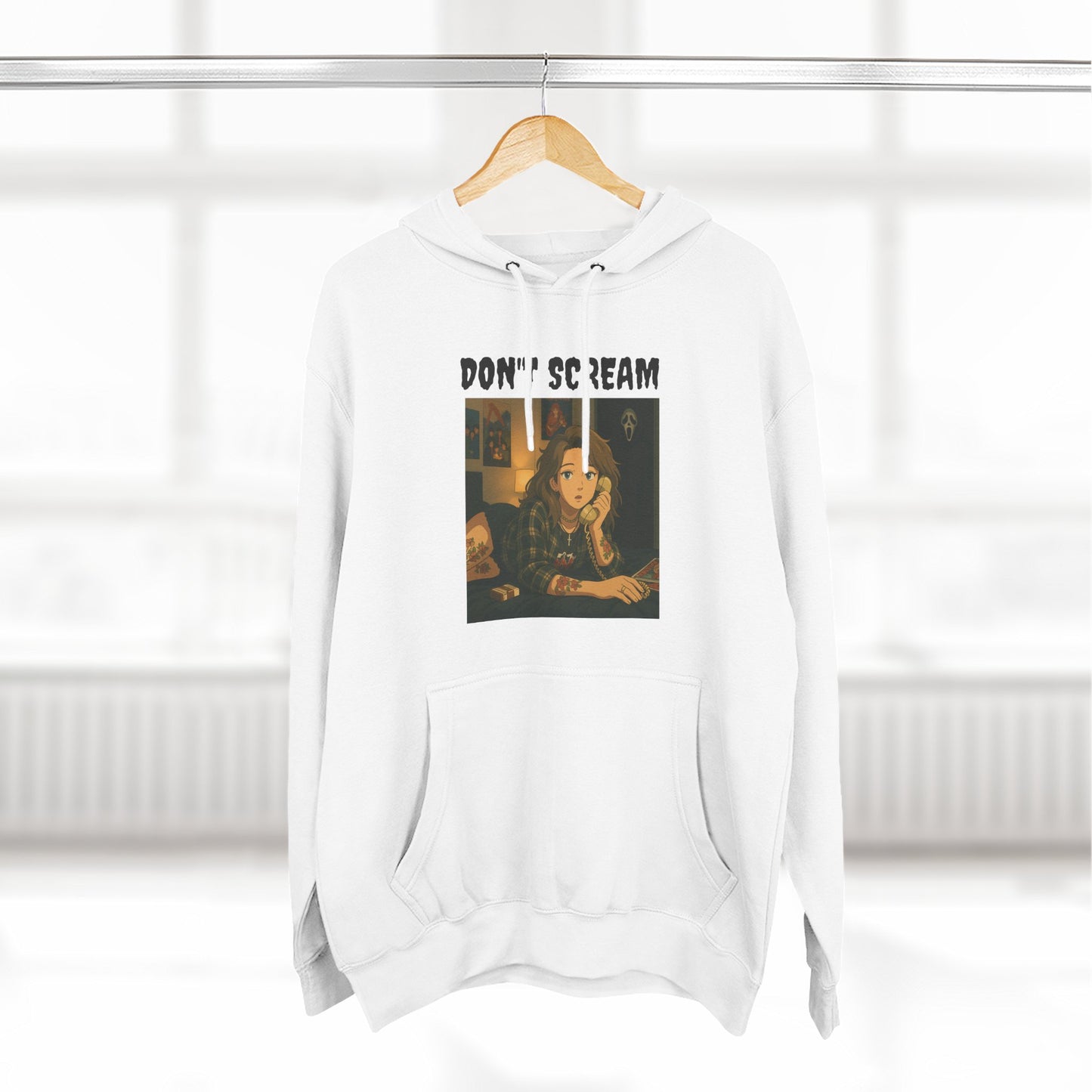 Loco Fits Anime Girls 'Don't Scream' Three-Panel Fleece Hoodie