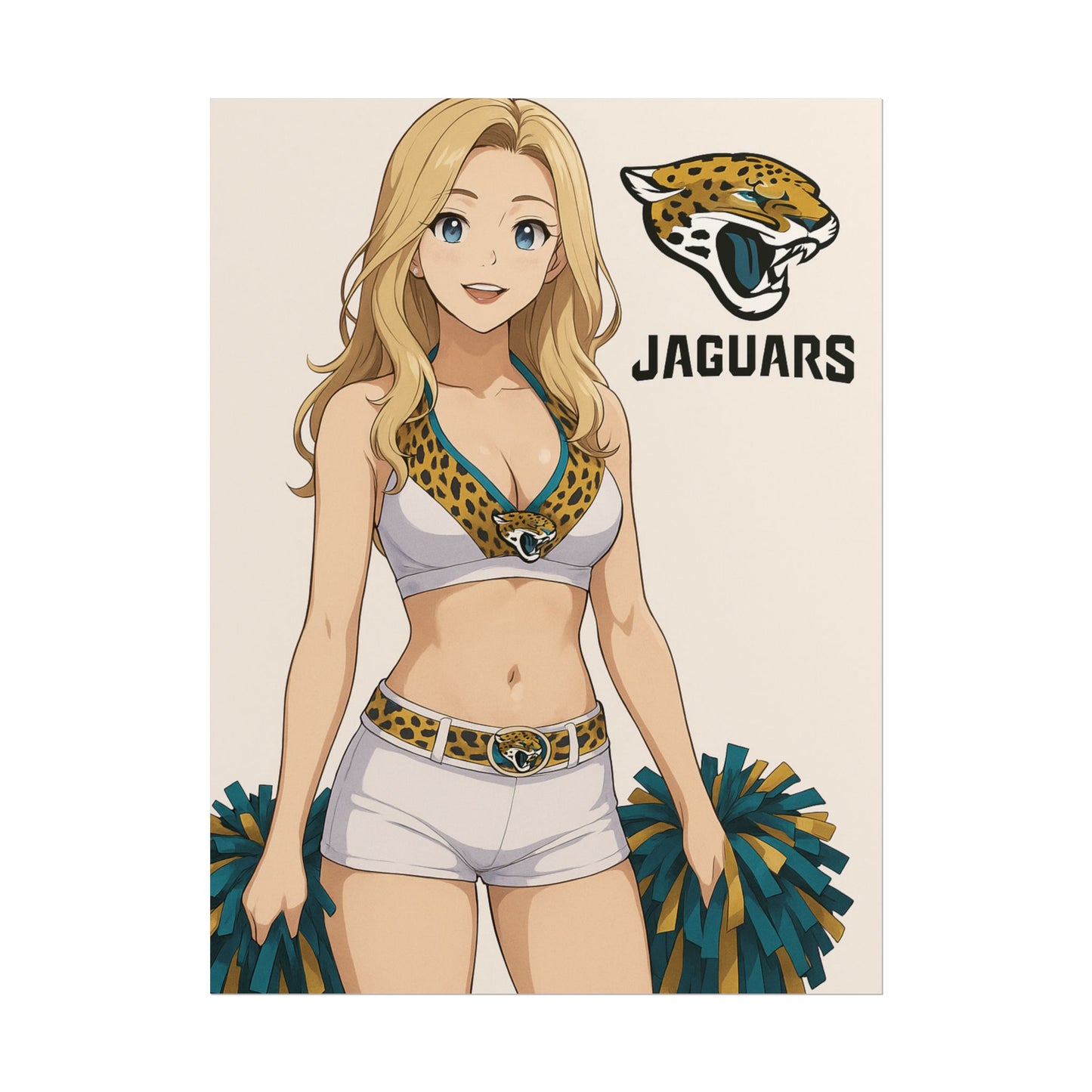 Loco Fits Anime Girls 'Jaguars Cheerleader 1' Poster