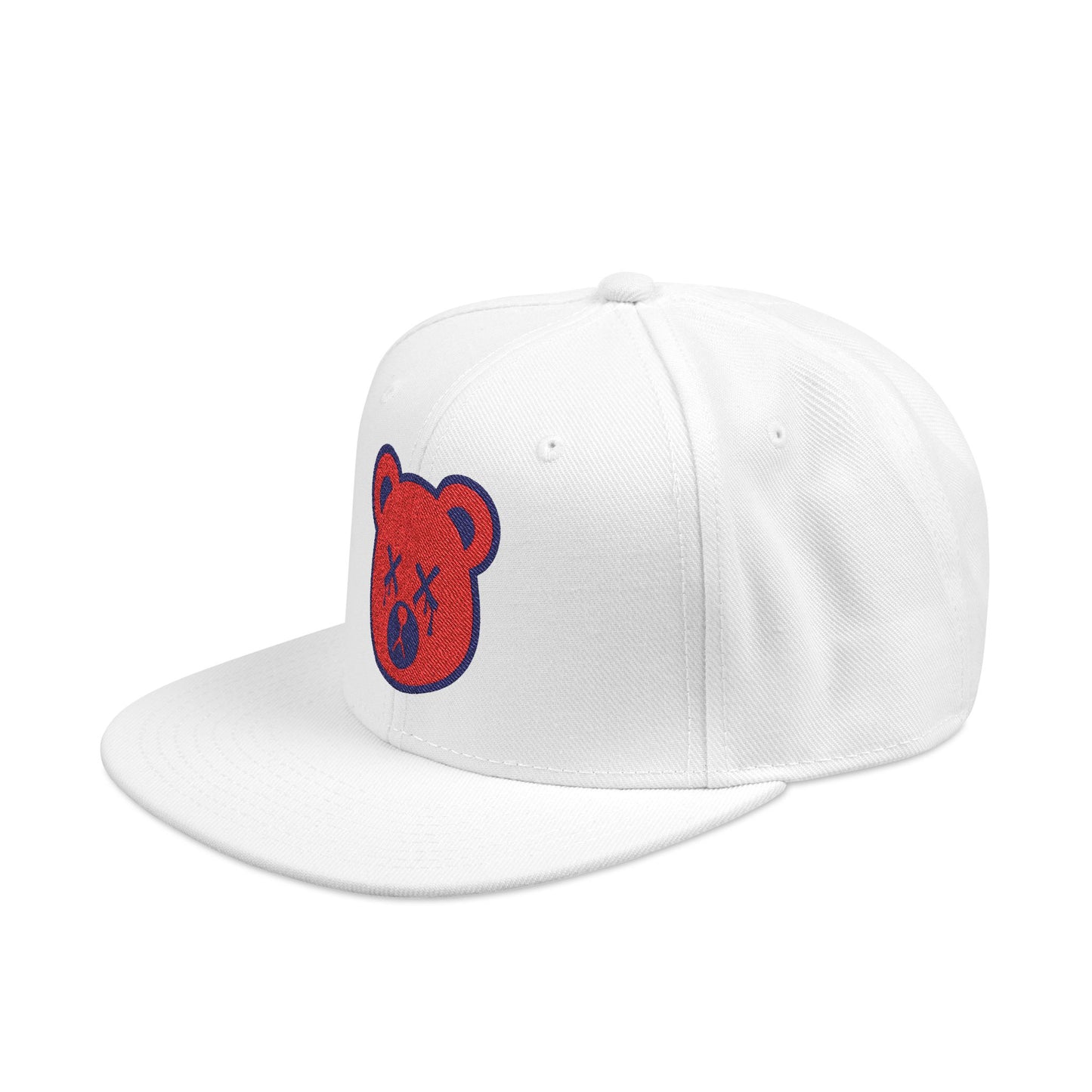 "Wicked Way" Deady Bear Head Red & Blue Logo Snapback