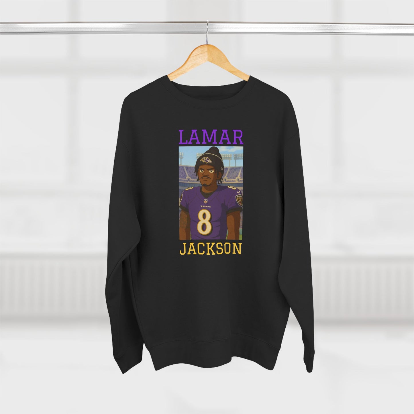 Anime Football 'Lamar Jackson' Crewneck Sweatshirt