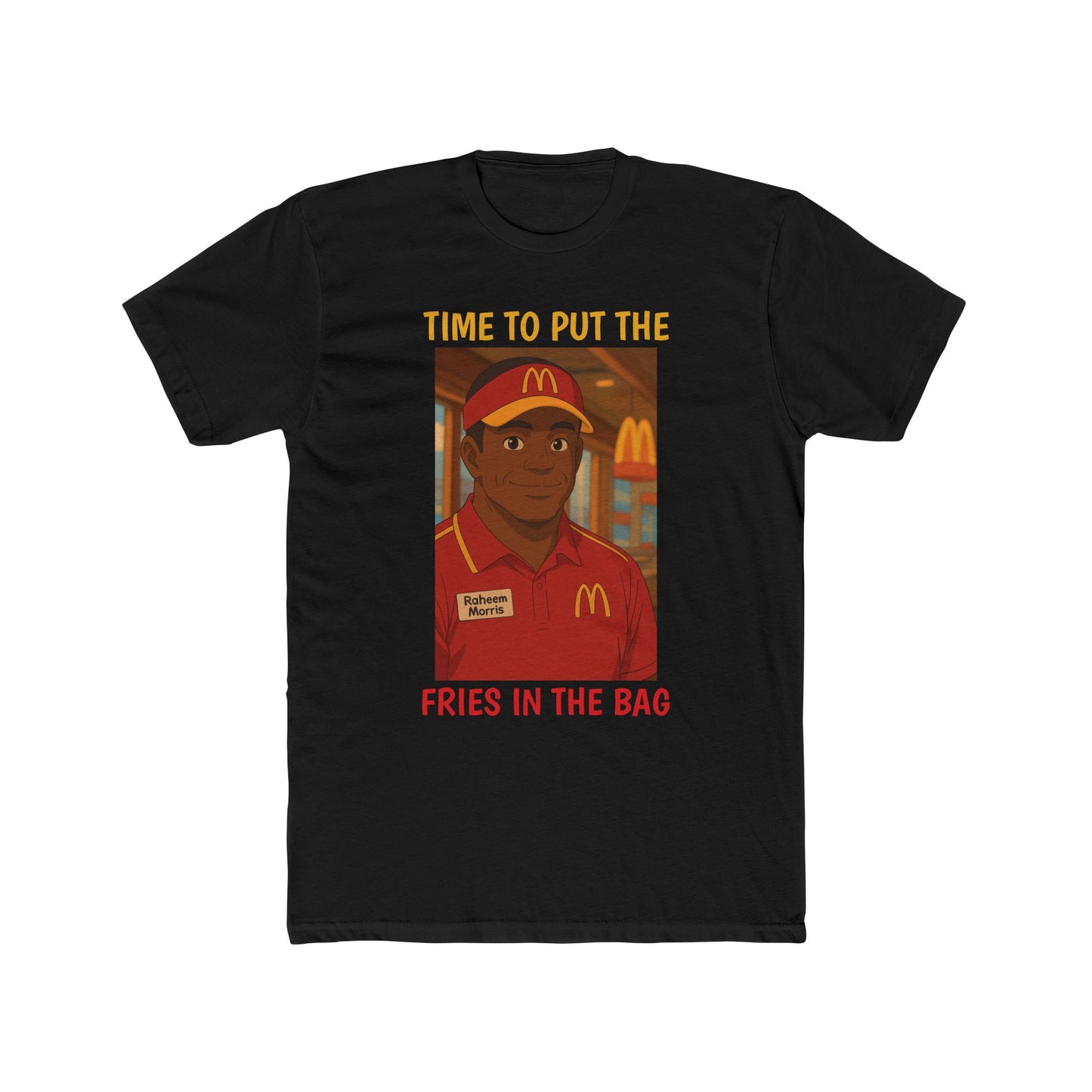 Anime Football 'Time to Put the Fries in the Bag' Cotton Crew Tee