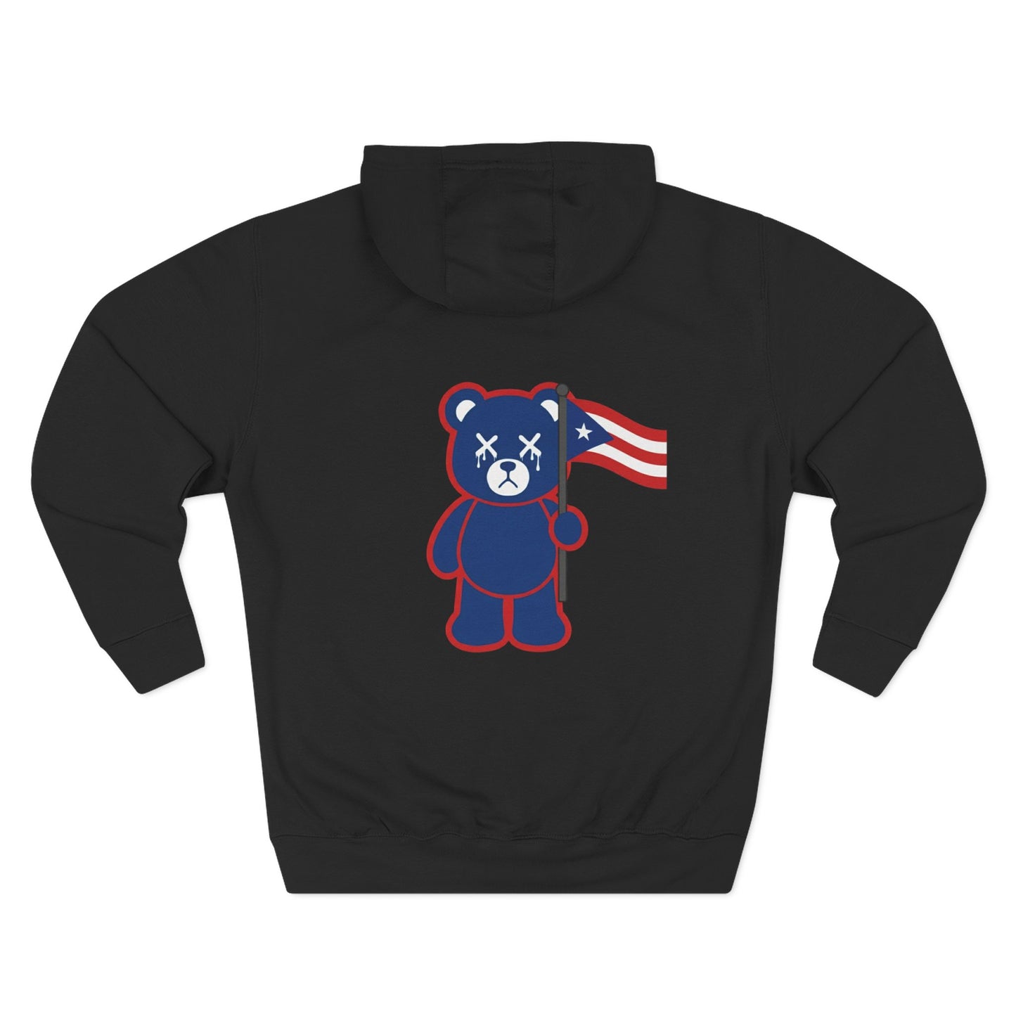 Nation P.R. "Wicked Way" Deady Bear Football Blue, White, & Red Fleece Hoodie