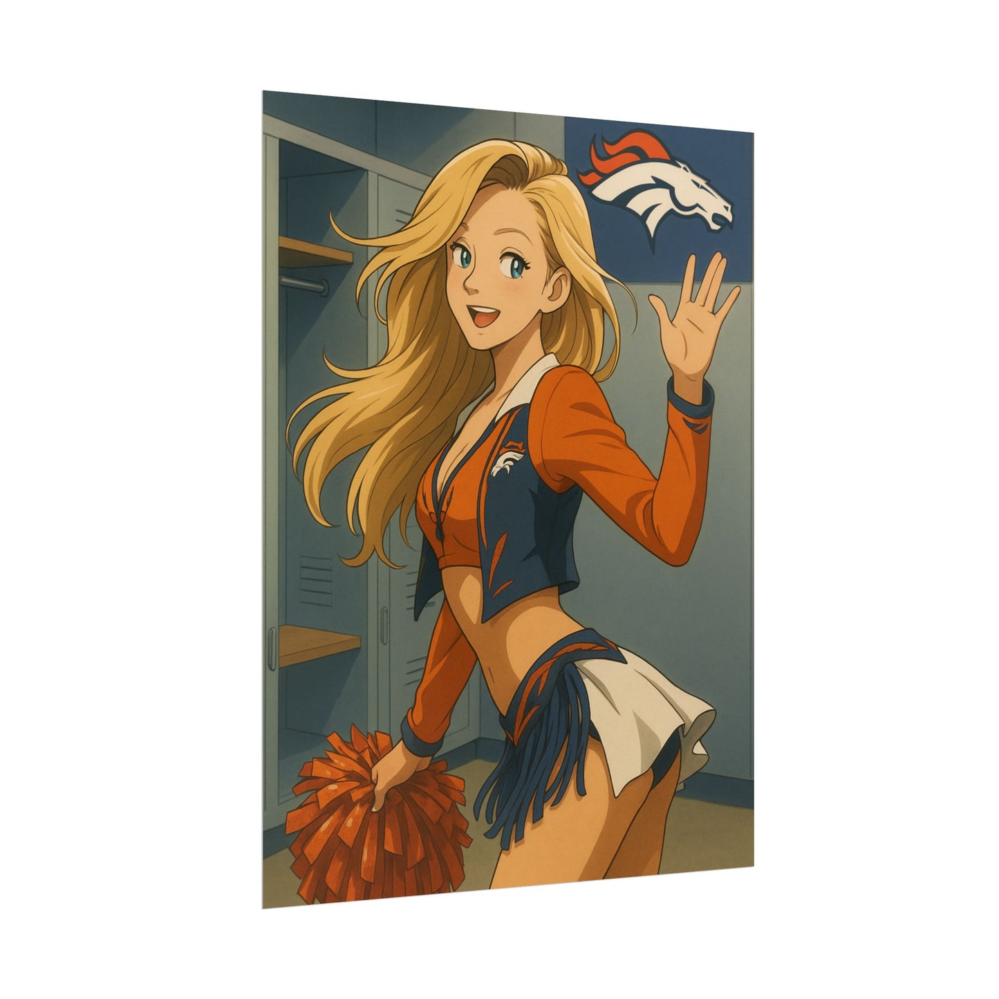 Loco Fits Anime Girls 'Broncos Cheerleader Locker Room 1' Poster